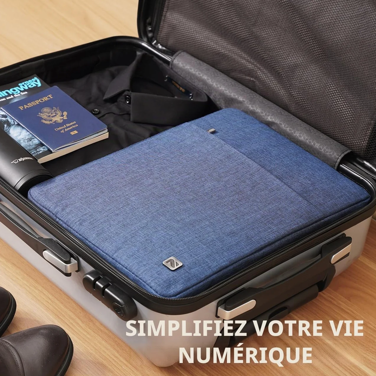 NIDOO Housse Pochette Ordinateur Portable 17 Pouces Imperméable pour Lenovo Ideapad 330 Thinkpad P73 Inspiron Precision 17 Legion Y540 Bleu