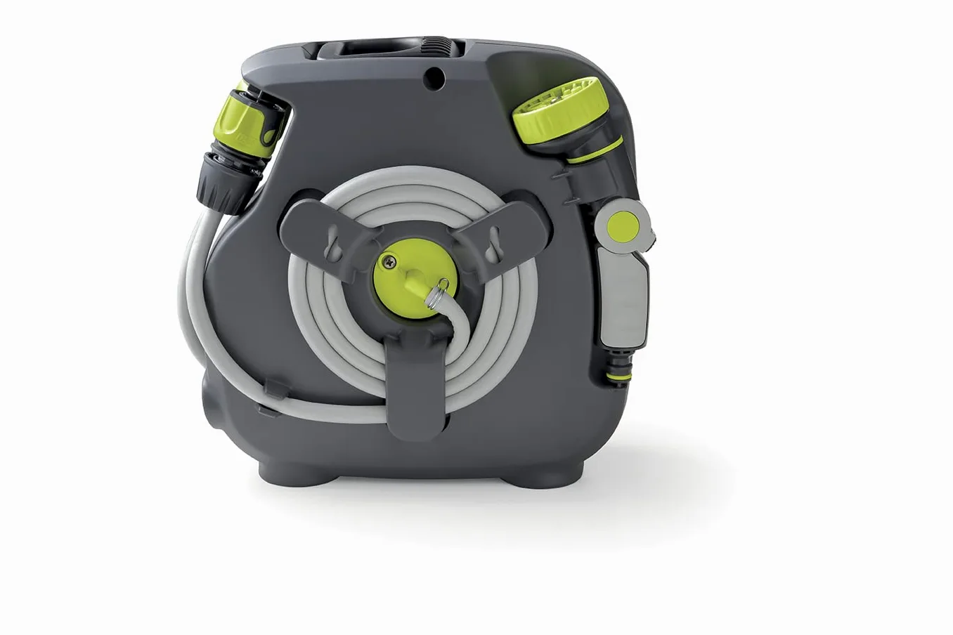 G.F. SRL, Aquabag Style, Mini dévidoir Compact pour Tuyau d'arrosage, avec 11,5 M de Tuyau, en kit prêt à l'emploi, pour l'arrosage des Plantes, des balcons et des Jardins, Couleur Vert Lime