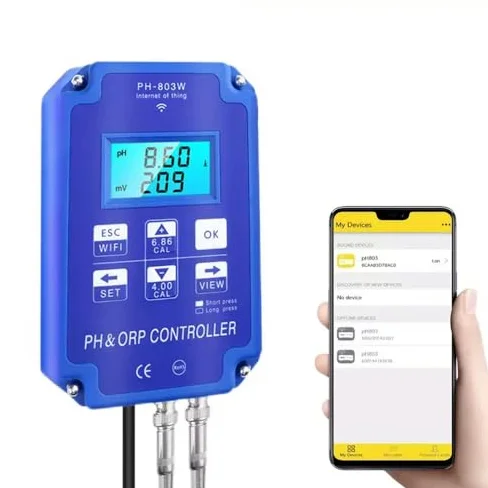 Testeur de qualité de l'eau 2 en 1 Bluetooth pH mètre pour eau potable, aquarium, piscine, aquarium