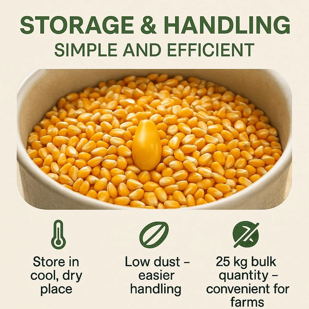 Maïs jaune 30 kg – Grains de maïs entiers de qualité alimentaire pour poules, canards, chevaux et pigeons
