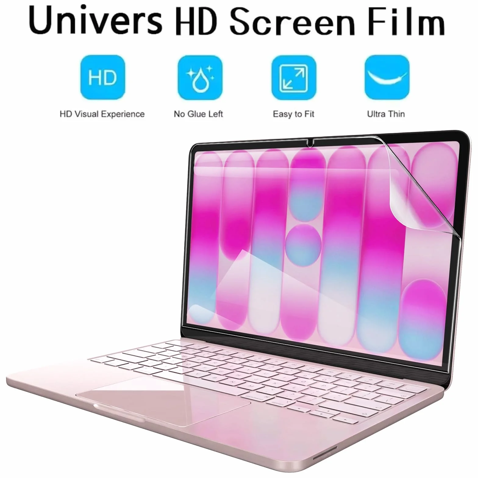 Film Protecteur Écran MacBook Neo 13 Pouces, Haute Définition Anti-Rayures PET Transparent