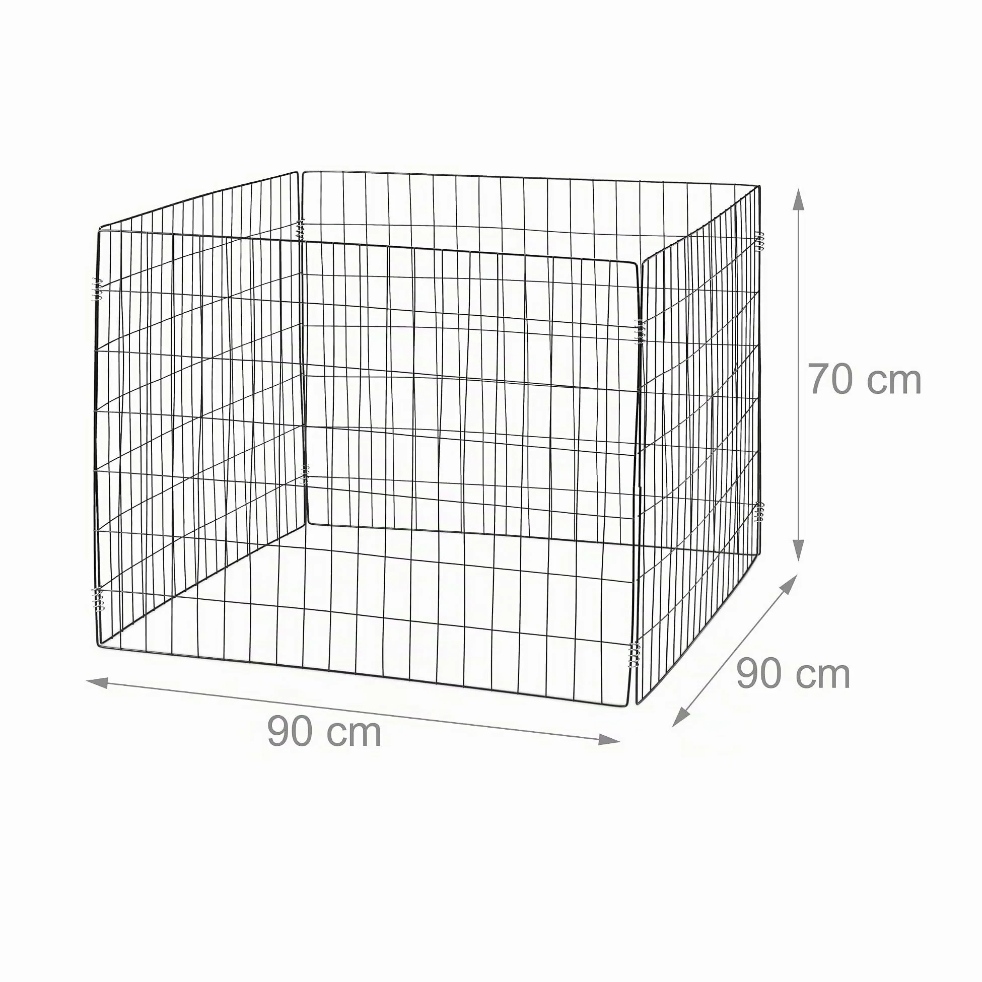 Relaxdays Composteur de Jardin en métal, lot 3, 560 litres, Acier, H x L x P : 70 x 90 x 90 cm, Noir
