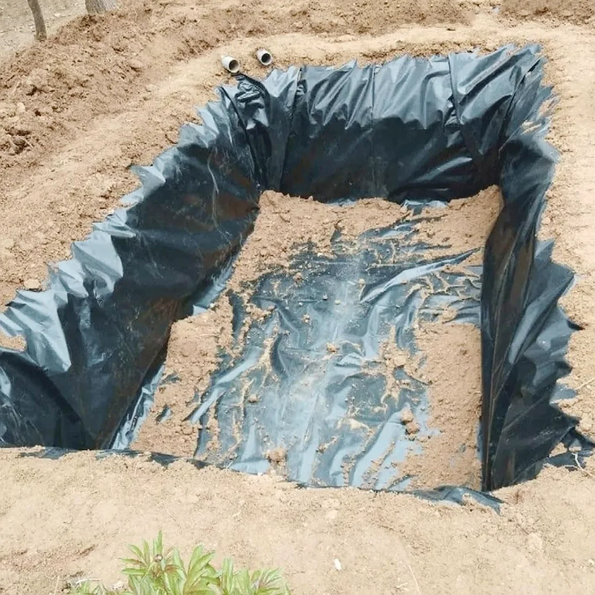 Bâche pour Bassin 8x10m HDPE Bâche D'étang 6x8m Doublure D'étang Étanche 4x6m Revêtement pour Bassin À Poisson Bâche pour Étang pour Étangs à Poissons, Cascades, Fontaines, Jardins Aquatiques(10 x 26f