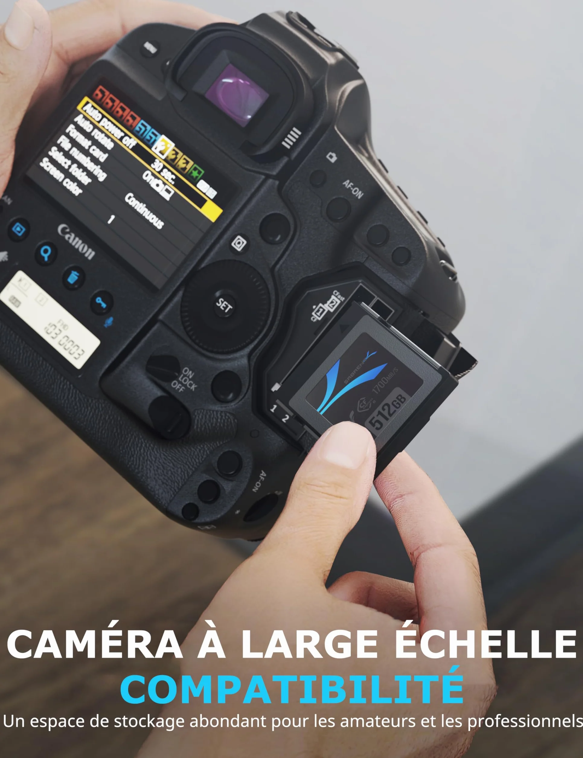 SABRENT CFexpress Type B 512Go Carte Mémoire Rocket CFX CompactFlash L1700Mo/s E1500Mo/s 4K RAW