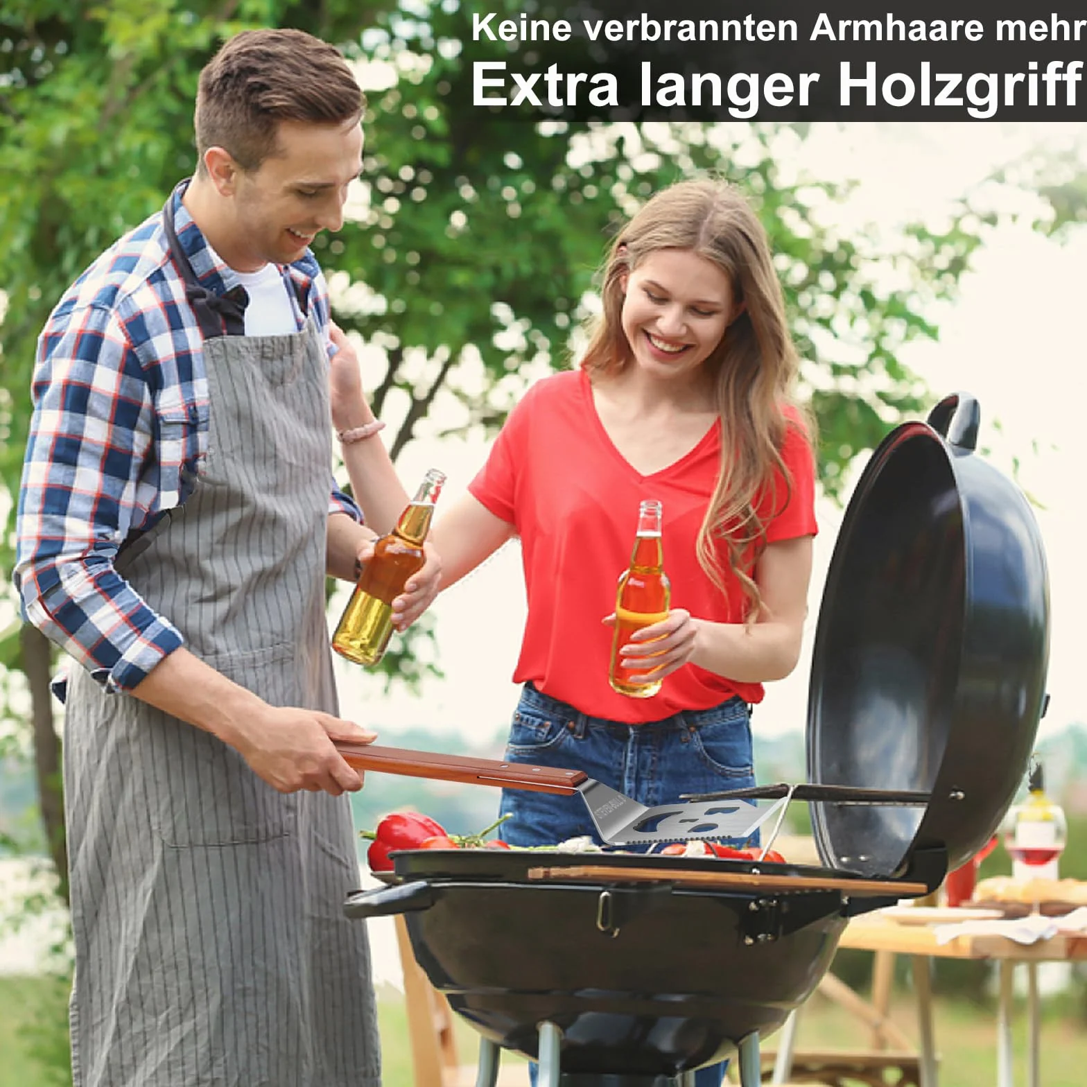 STEVEN-BULL S Spatule Barbecue 7 en 1, Ustensiles Barbecue pour Camping en Plein Air