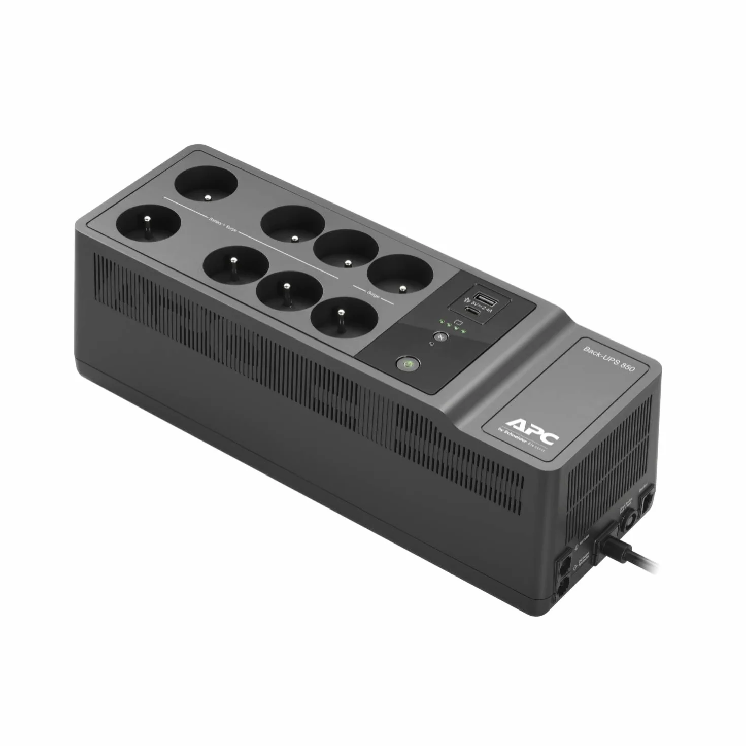 APC Back-UPS Essential BE850G2-FR Onduleur Parafoudre 850VA 8 Prises USB Rapide Type-A Type-C