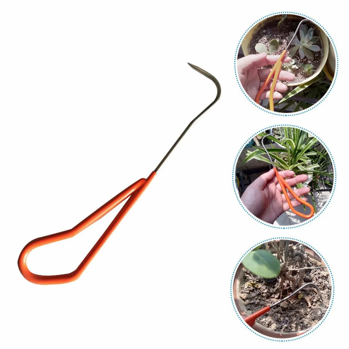 Toyvian 5 Pièces Couteau à Crochet Dissolvant Désherbage Outil De Jardinage Tirage Outil De Suppression Désherbeur Manuel Les Professionnels Remettent La Main à Nouveau Acier Inoxydable
