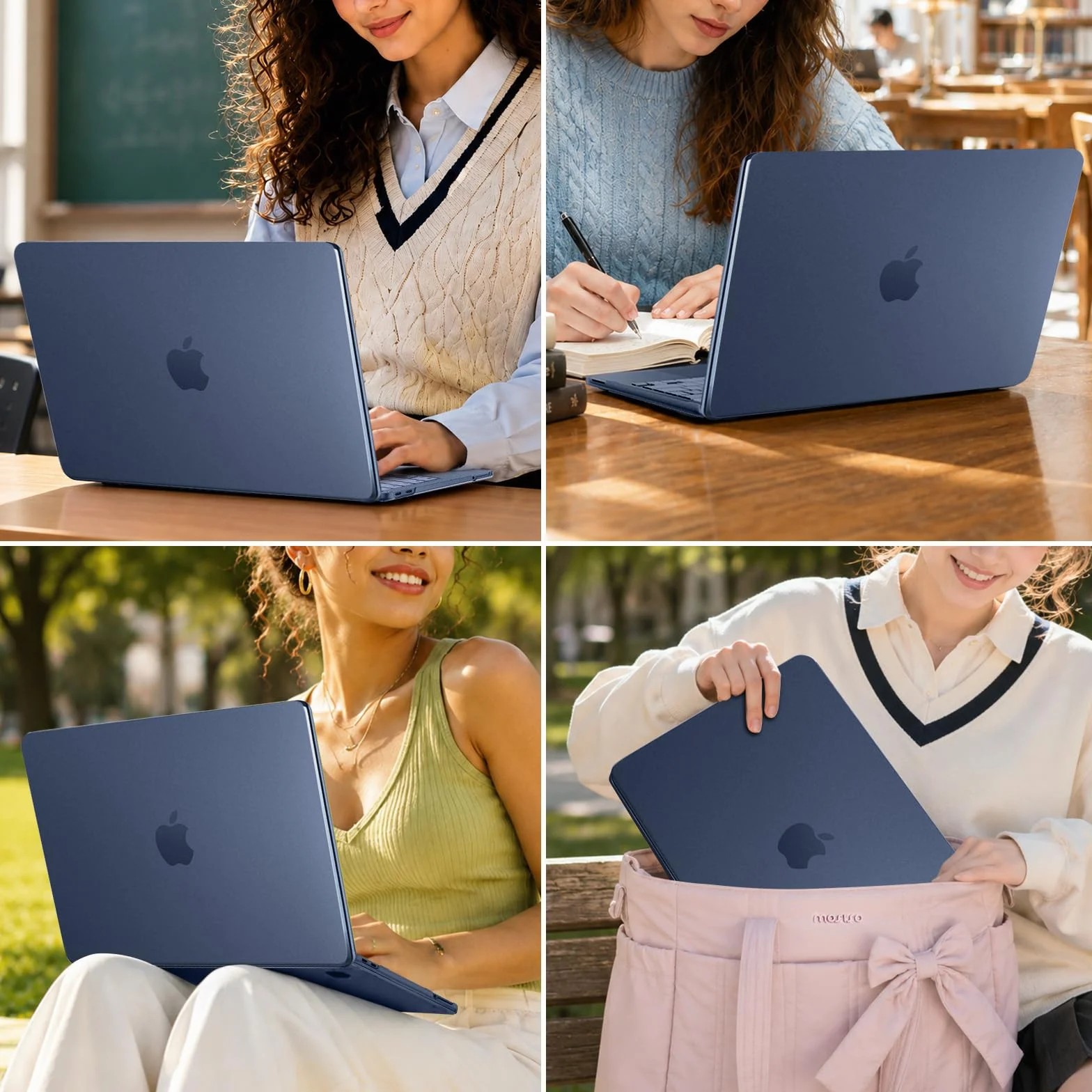 MOSISO Coque Compatible avec MacBook Neo 13 Pouces 2026 A3404 Puce A18 Pro, Rigide Ultra-Mince Naturel Anti-Empreintes, Indigo Clair