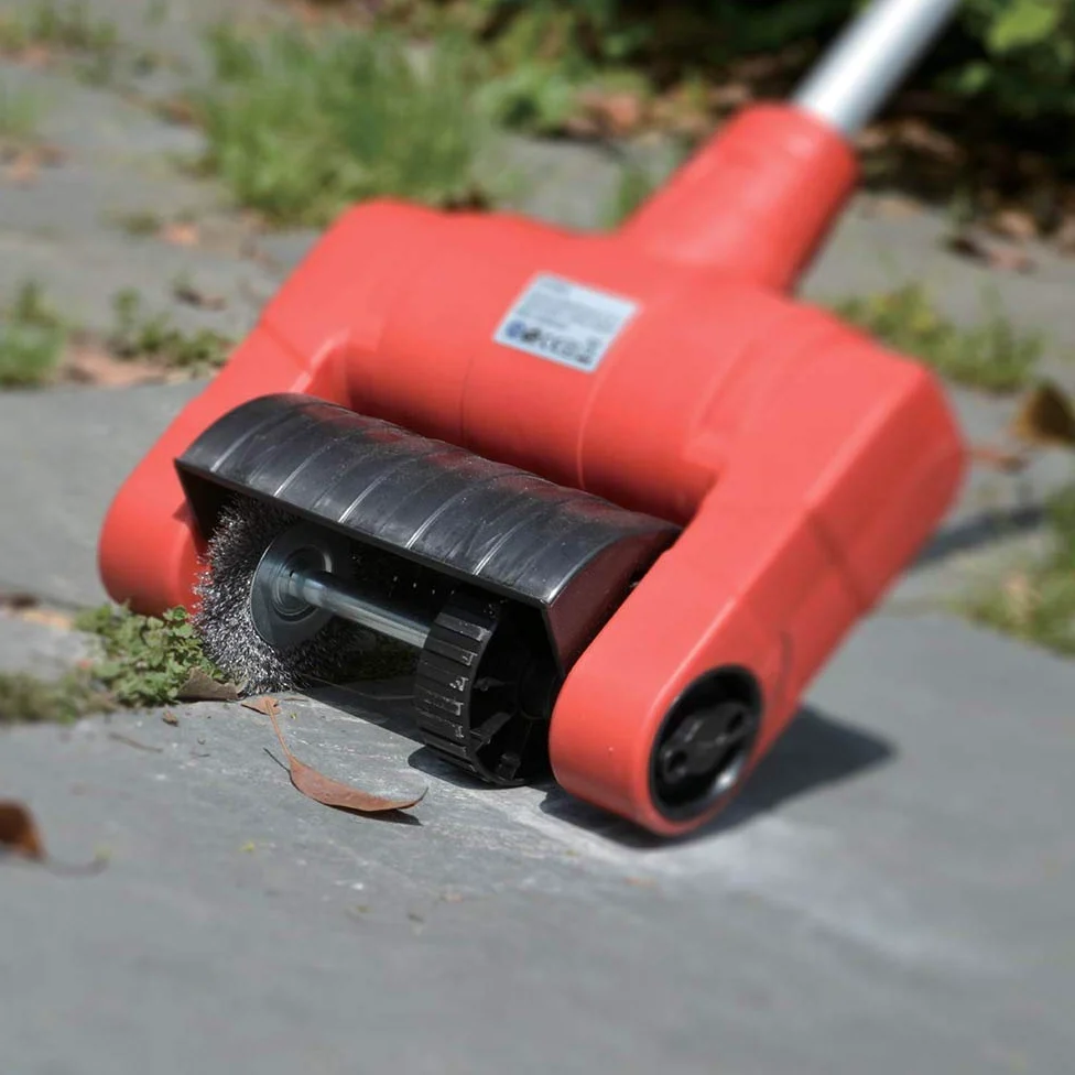 TERRE JARDIN Nettoyeur Électrique 500W - Brosse Rotative 3 en 1 pour Terrasse, Dalles et Joints - Désherbeur Électrique Polyvalent avec 3 Brosses Interchangeables