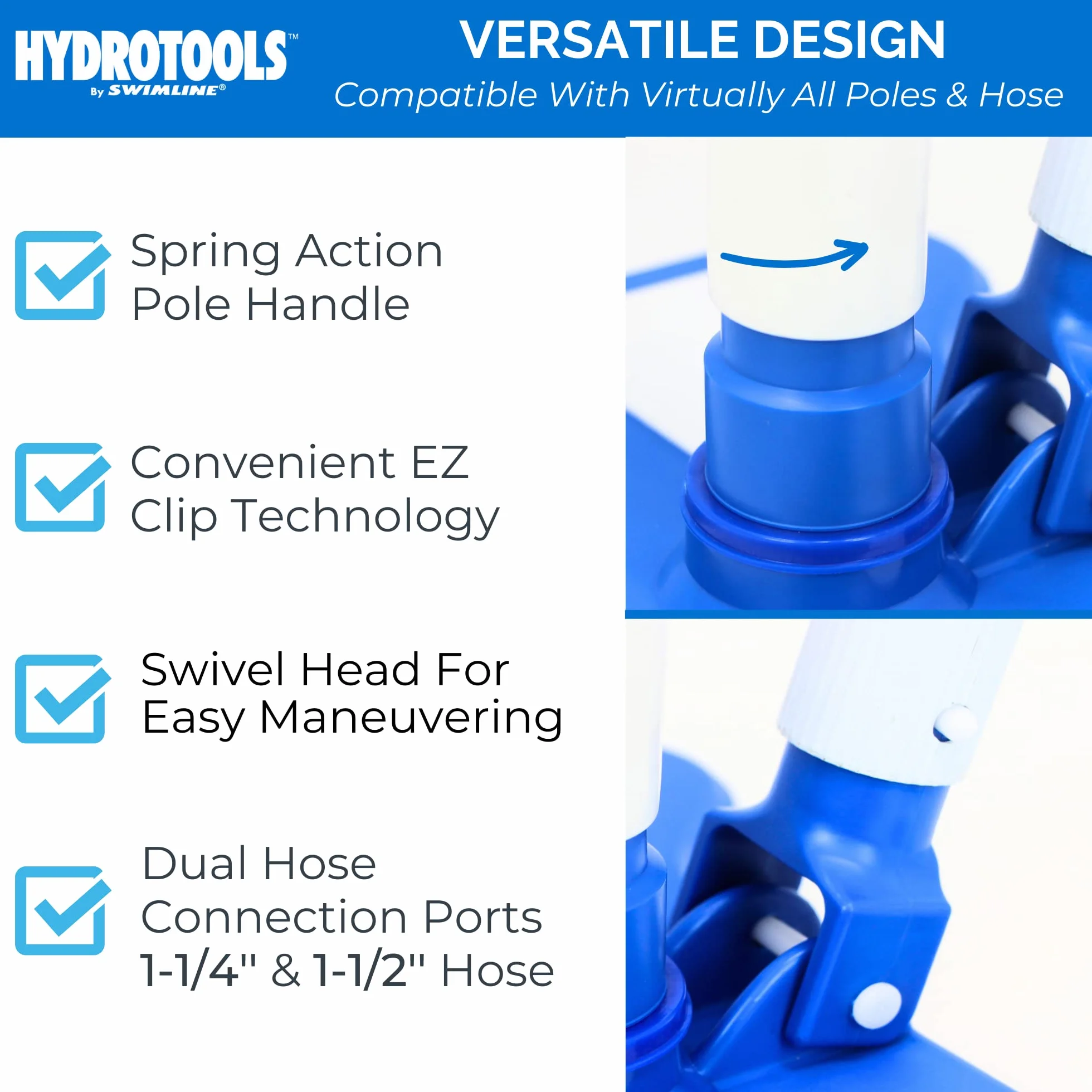 Swimline Hydro Tools Tête d'aspirateur Papillon lestée 8130 Nettoyeur de Piscine