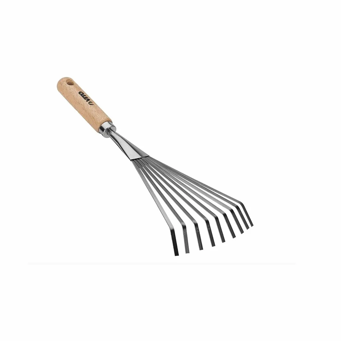 VITO - Kit 9 Outils de Jardin Manche Bois INOX et Fer forgés à la Main Outils de Jardin