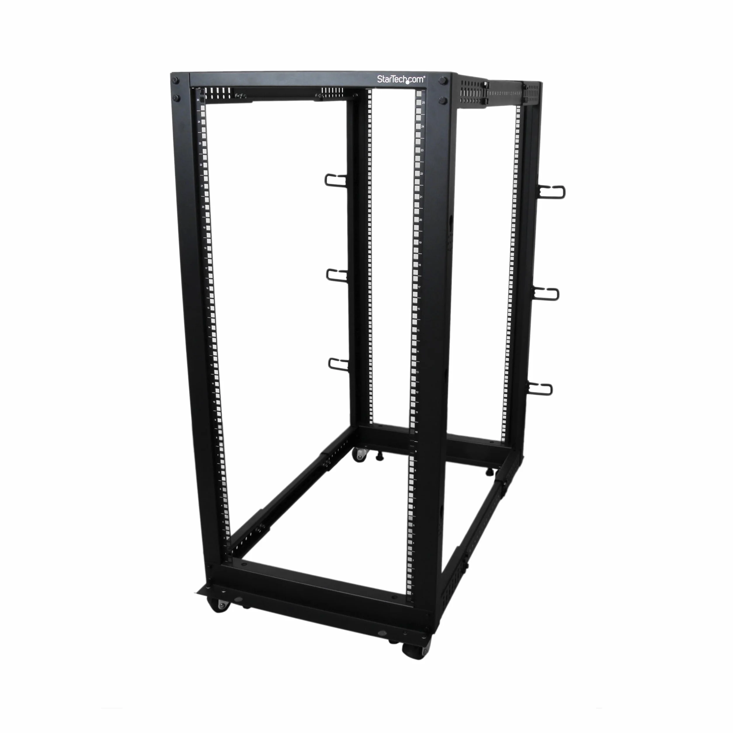 StarTech Rack Serveur 25U 4 Montants, Rack Ouvert 19 pouces Profondeur 101 cm Capacité 544 kg