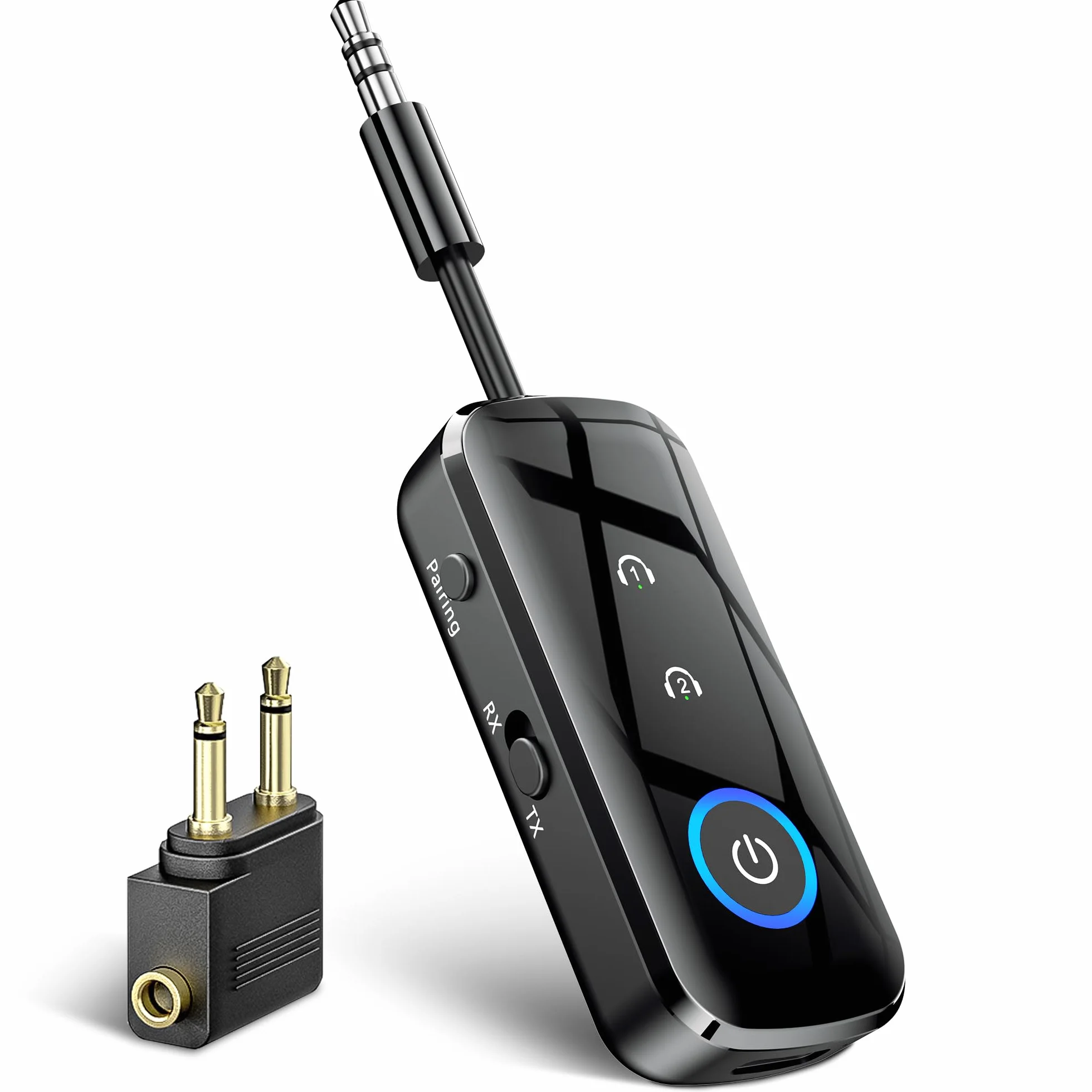 SONRU Adaptateur Bluetooth 5.3 2 en 1 Emetteur Récepteur 3,5 mm AUX Jack pour TV/PC/Voiture