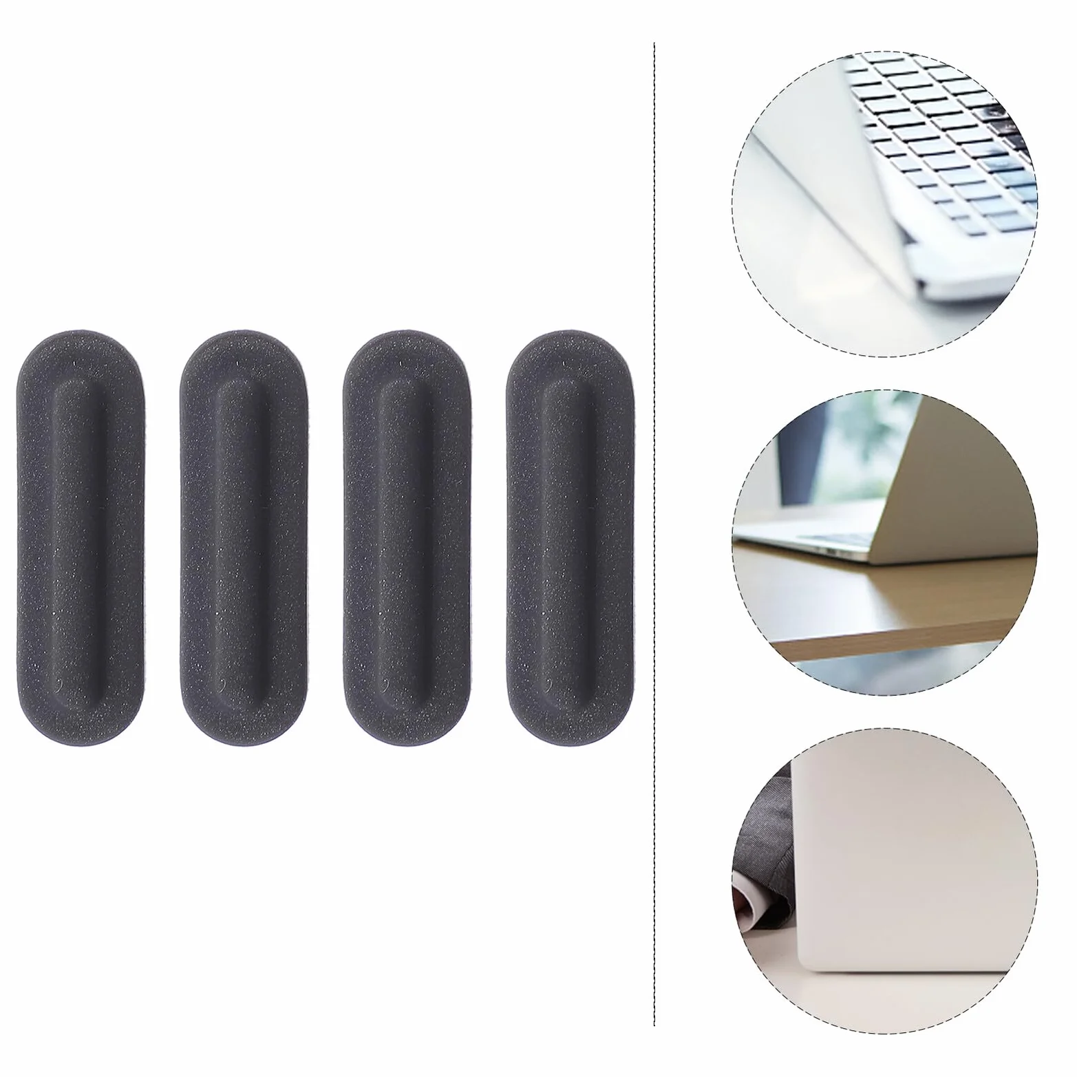 Lot de 4 Coussinets Antidérapants en Caoutchouc pour Ordinateur Portable DOITOOL
