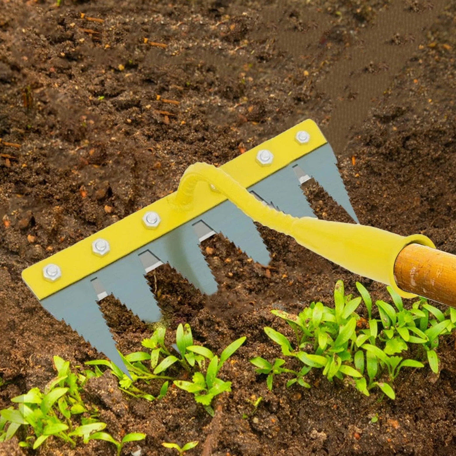 Râteau à gazon de jardin Râteau niveleur à intensif | Outil pour enlever l' pour la pelouse, la cour, le parterre de fleurs, la serre, le verger, la ferme, le jardin extérieur