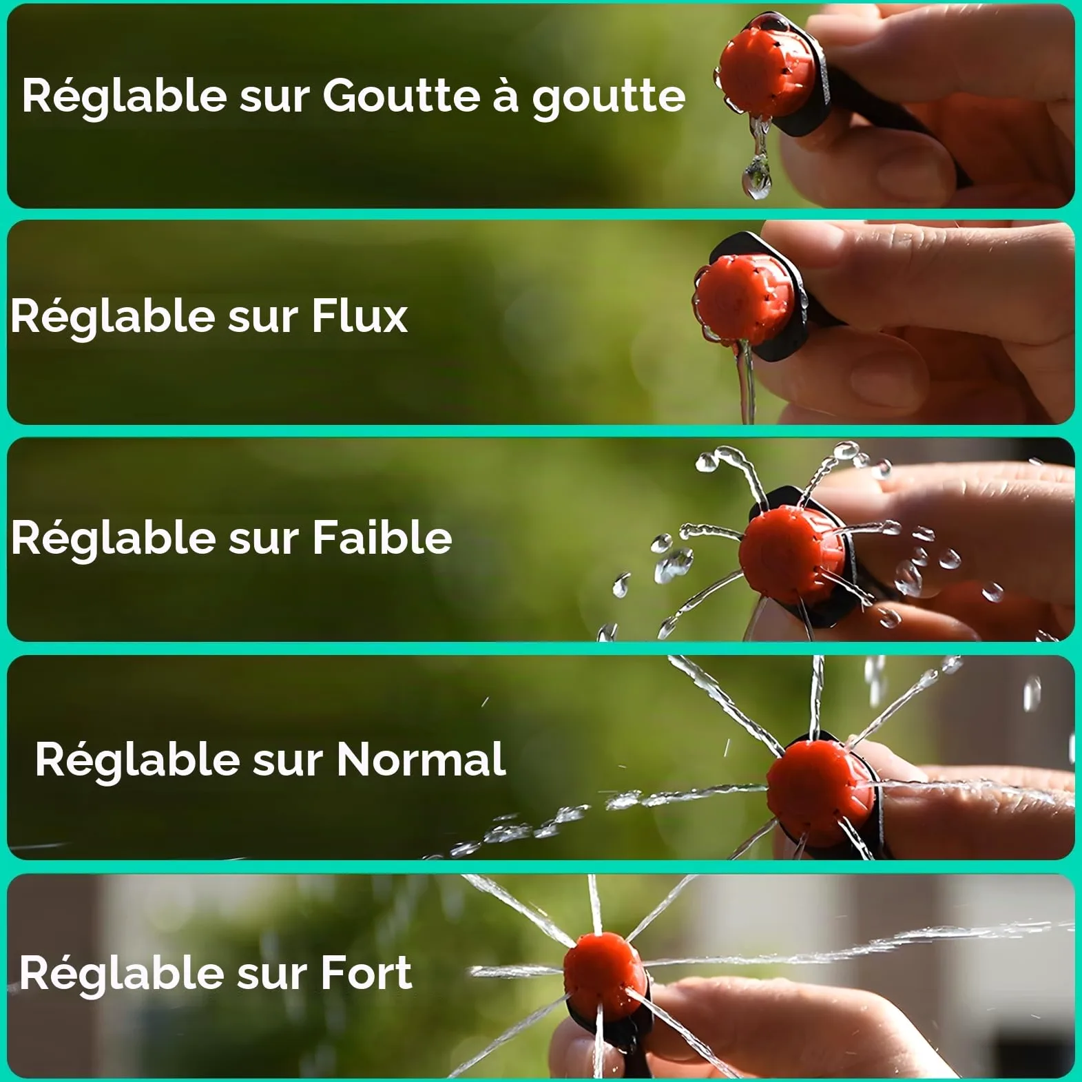 Nikou Système d'irrigation Jardin, 315 Pièces Micro Irrigation Goutte à Goutte Kit avec 60M + 15M Tuyau, Kit Arrosage Automatique pour Paysage Refroidissement, Pelouse, Plante, Potager