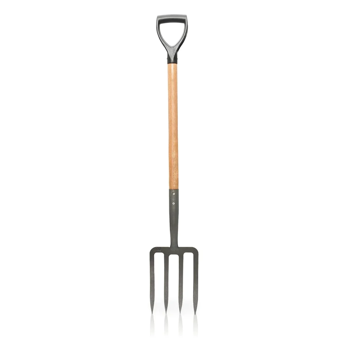 VITO - Pack 4 Outils de Jardin Acier Haute qualité Manche en Bois Poignée Ergonomique Fourche + Pelle carrée + Pelle Ronde + Bêche