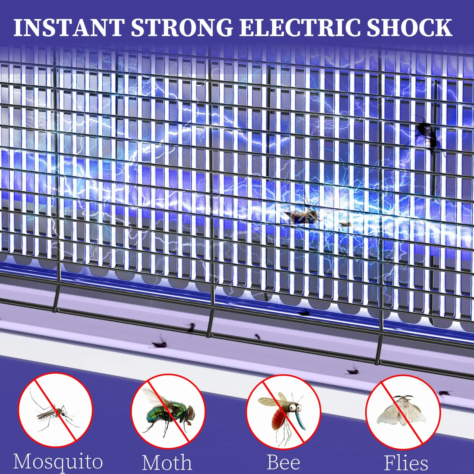 PALONE Lampe Anti Moustique 3200V UV Tue Mouche Electrique Murale