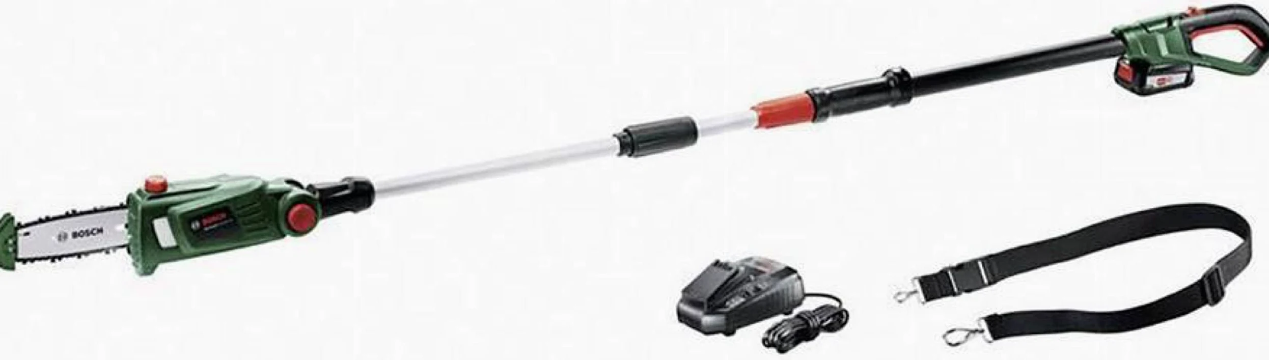 Elagueuse sur perche sans fil Bosch - UniversalChainPole 18 & Bosch taille-haies télescopique sans fil UniversalHedgePole 18