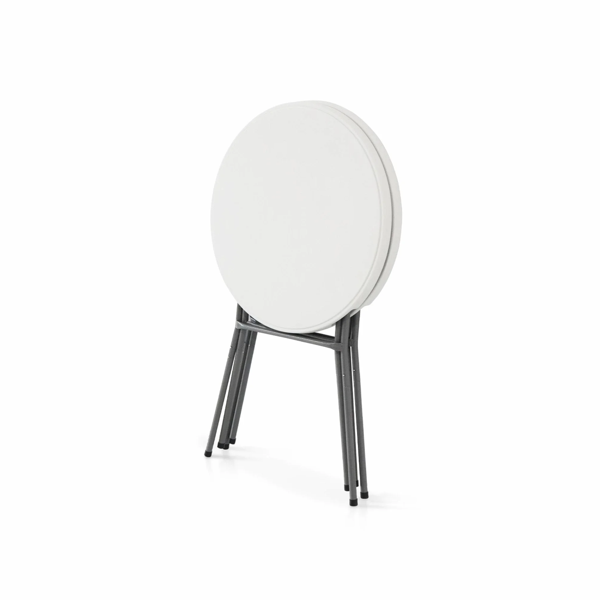 Lot de 4 Tables de Réception Pliantes Acier Blanc sweeek
