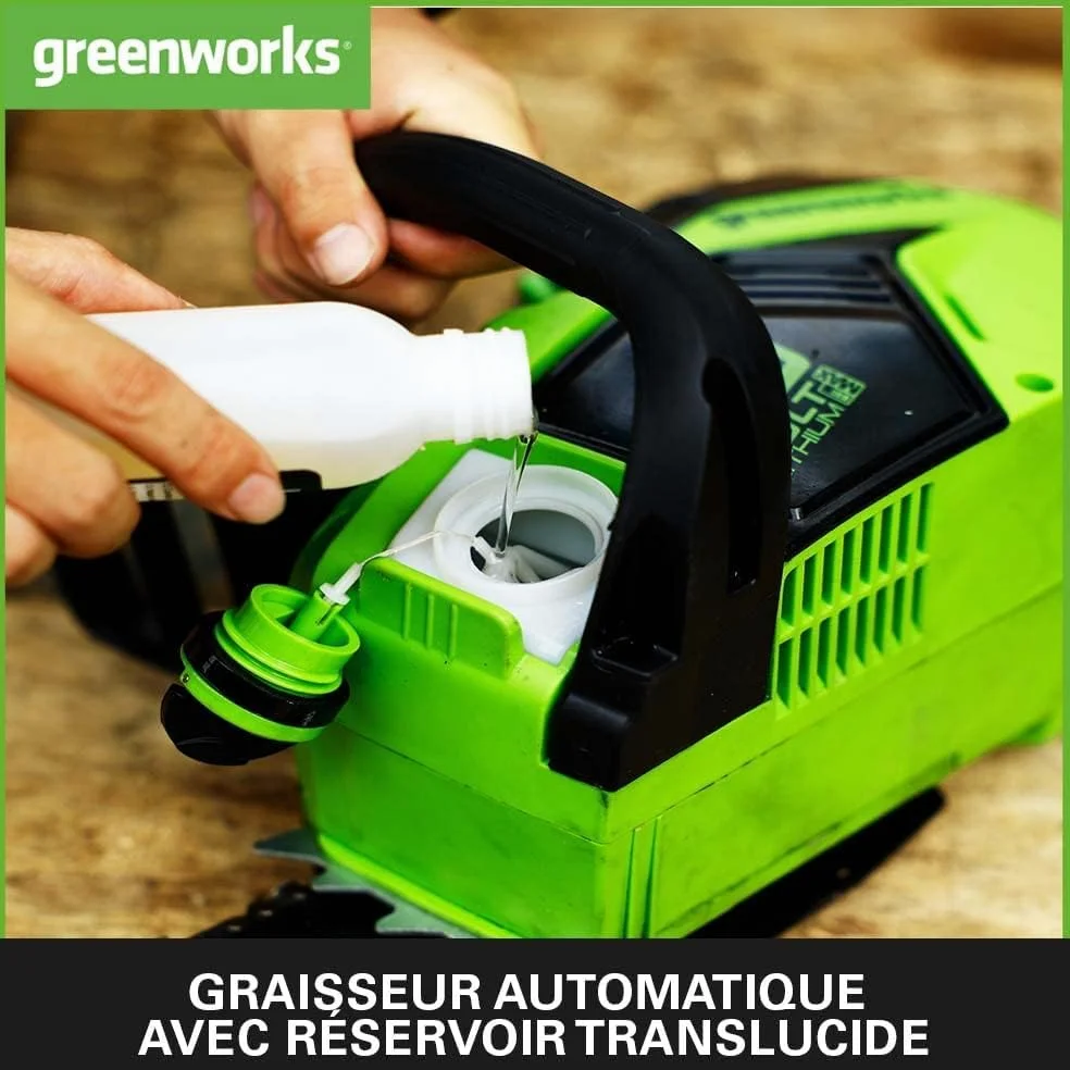 Greenworks GD40CS18 Tronçonneuse à Batterie avec Moteur Sans Balais, Longueur du Guide-Chaîne de 16-Pouces (40 cm), SANS Batterie 40V et Chargeur + Greenworks 40cm Chaîne