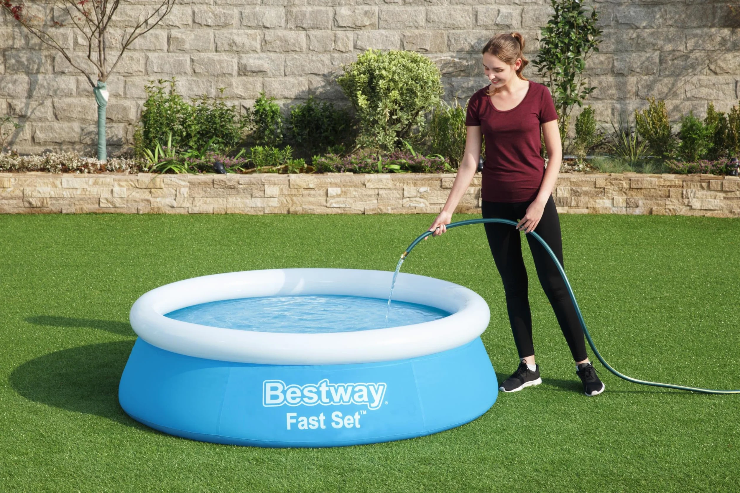 Bestway Kit Piscine Gonflable Ronde Fast Set 183x183x51 cm Bleu
