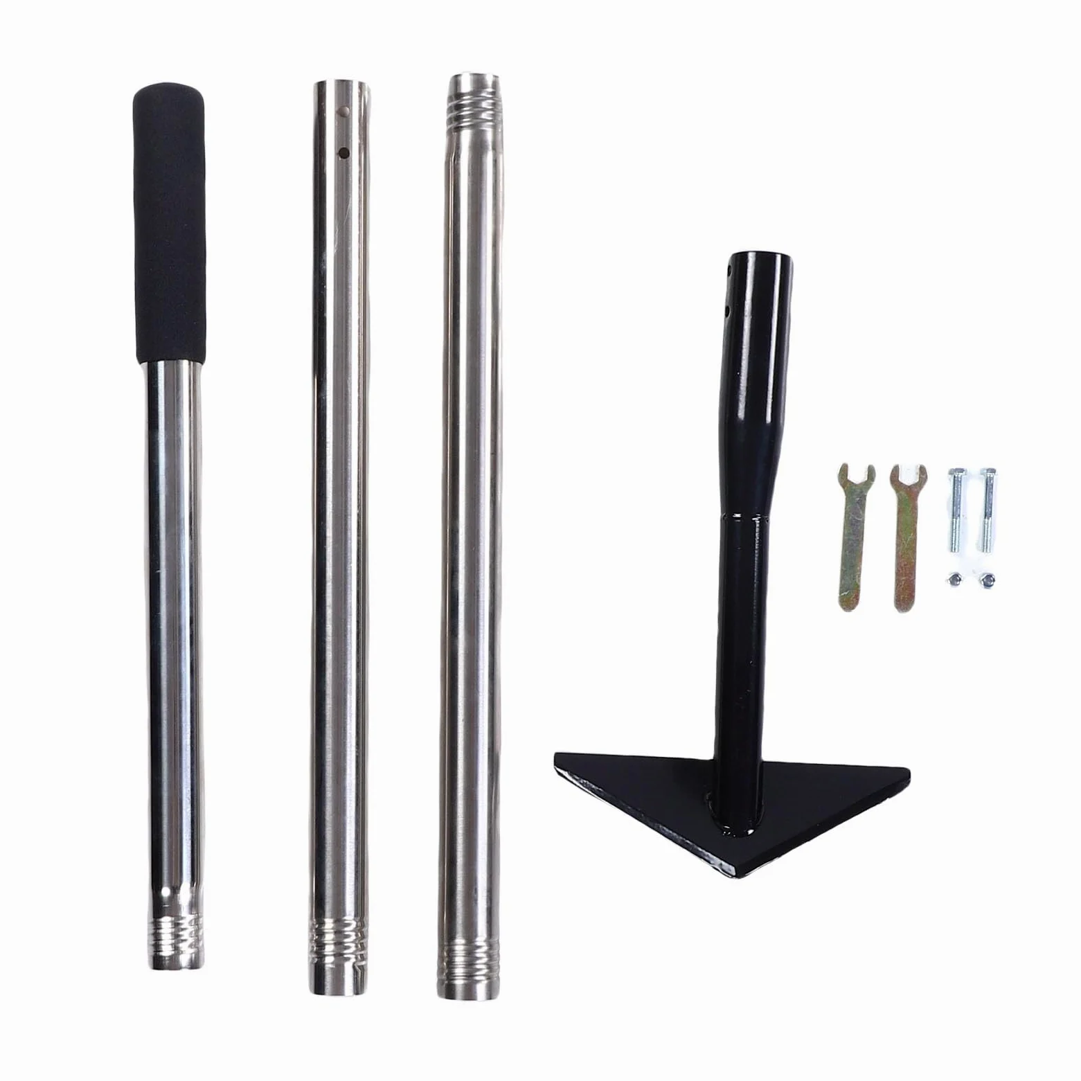 Buachois Sarcloir Triangle Pointe Effilée, Tête Amovible Manche Réglable 145 cm Acier Carbone pour Désherbage et Préparation Sol Jardin