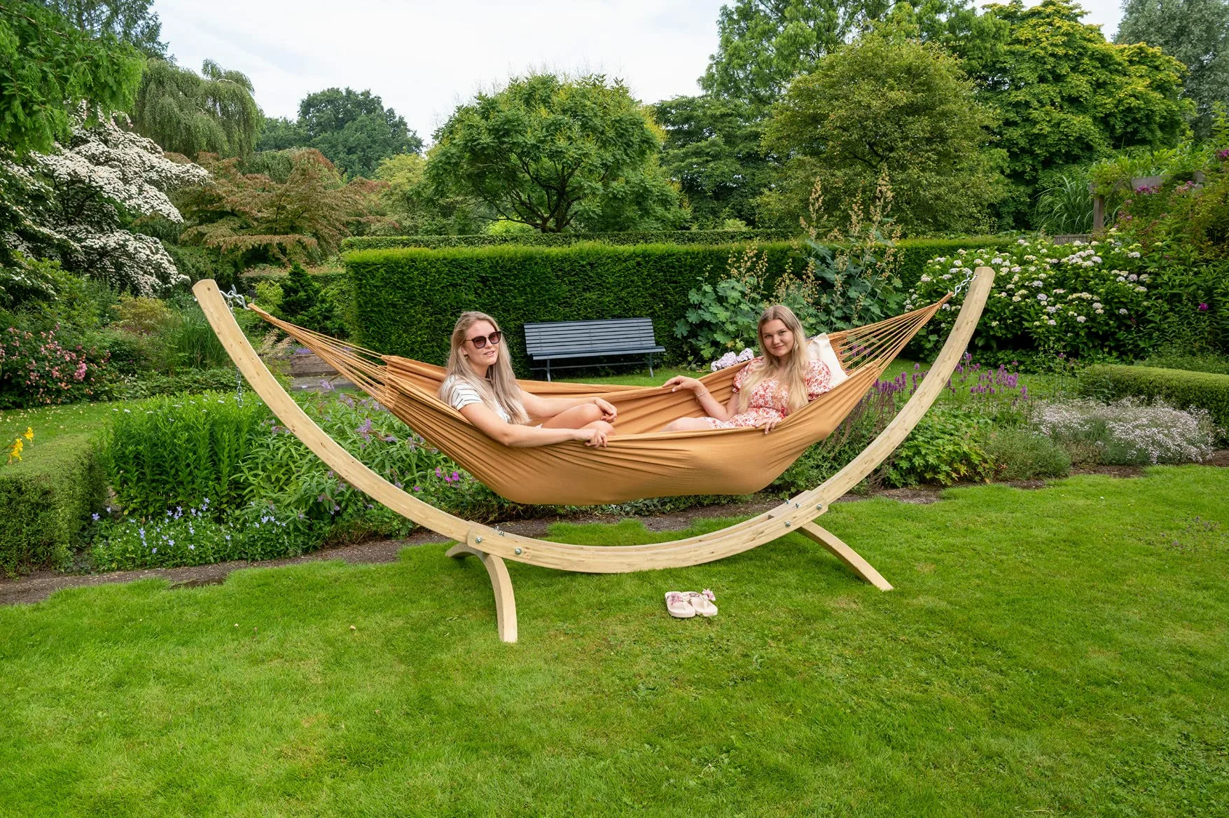 Tropilex Hamac de Jardin Exterieur 2 Places | Hamac Double Classique 180 kg Colombien | Randonnée | Fabriqué à la Main | Style Organic Mocca 350 cm
