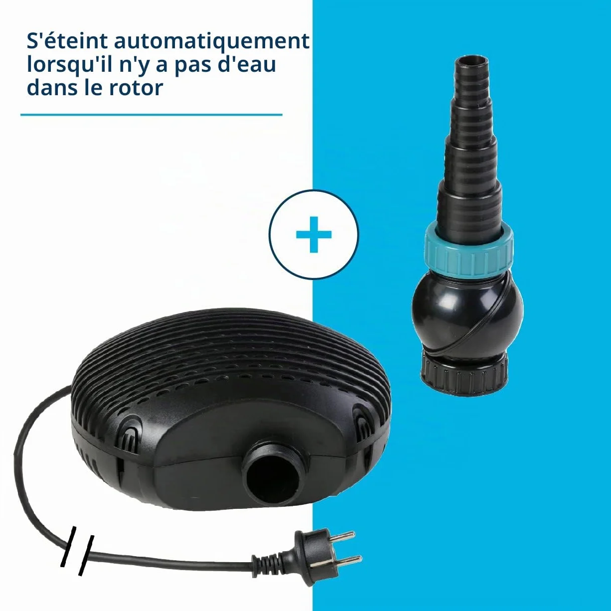 Aquaforte Pompe de Bassin EC-10000 10 m³/H 68W Noir