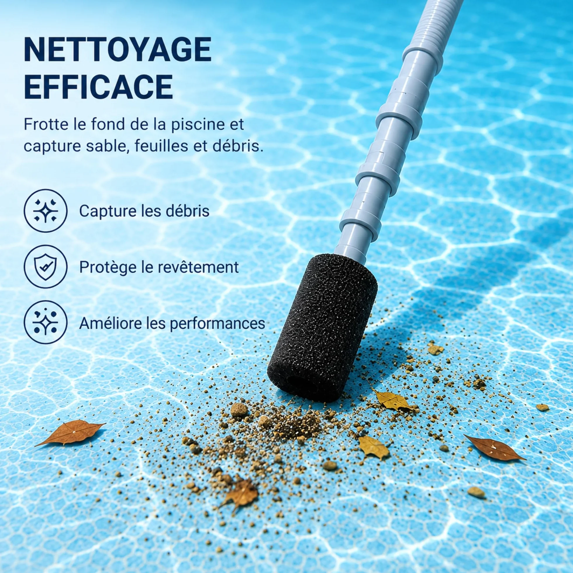 PHONILLICO Lot de 12 Brosses Mousse Queue Robot Compatible Polaris 180 280 360 380 480 Pro 3900 Sport