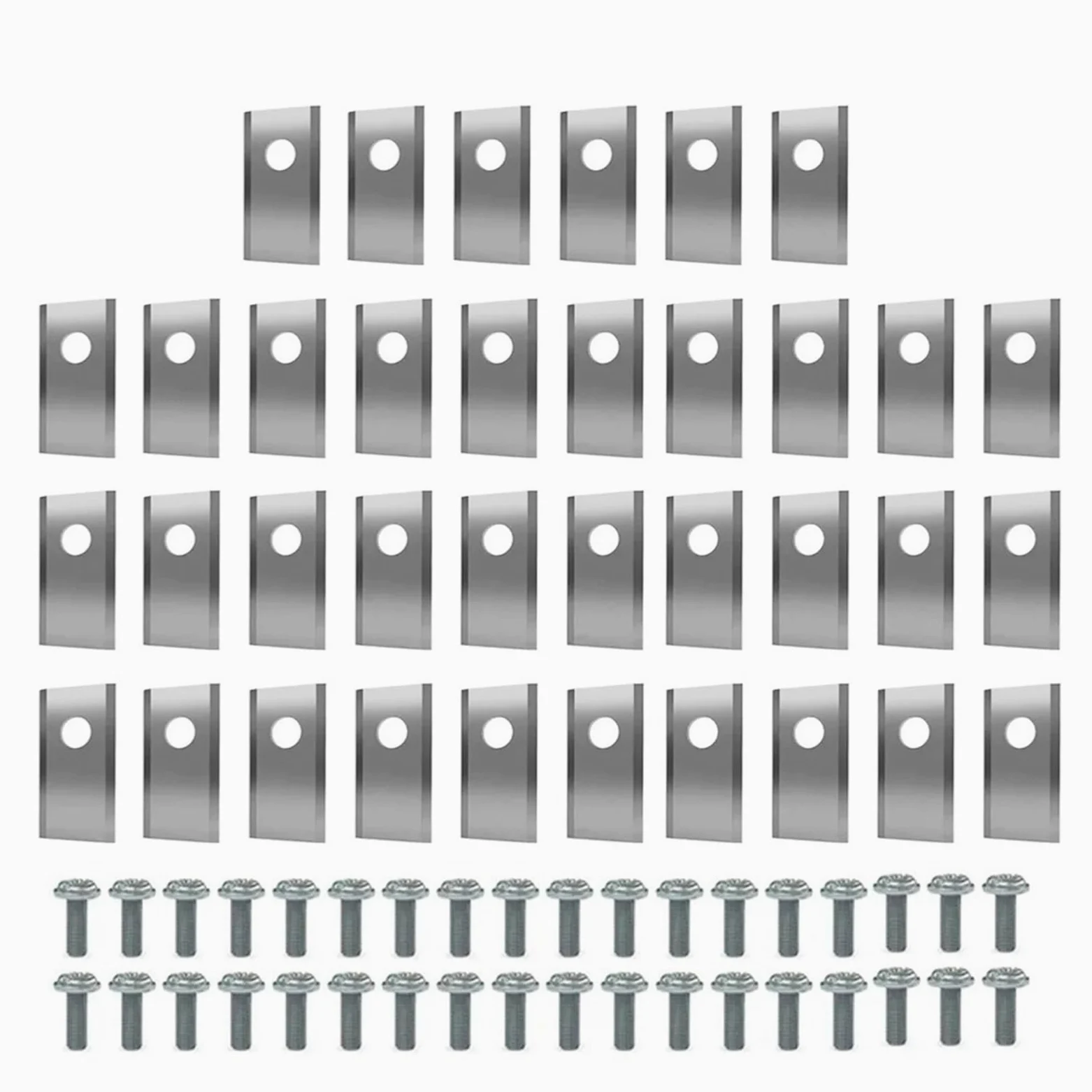 Lame De Tondeuse À Gazon 18/36 Pièces, Compatible avec Le Robot Worx Landroid, Ensemble De Lames De Coupe for Tondeuse À Gazon, Lames De Coupe De Jardin(36pcs Silver)
