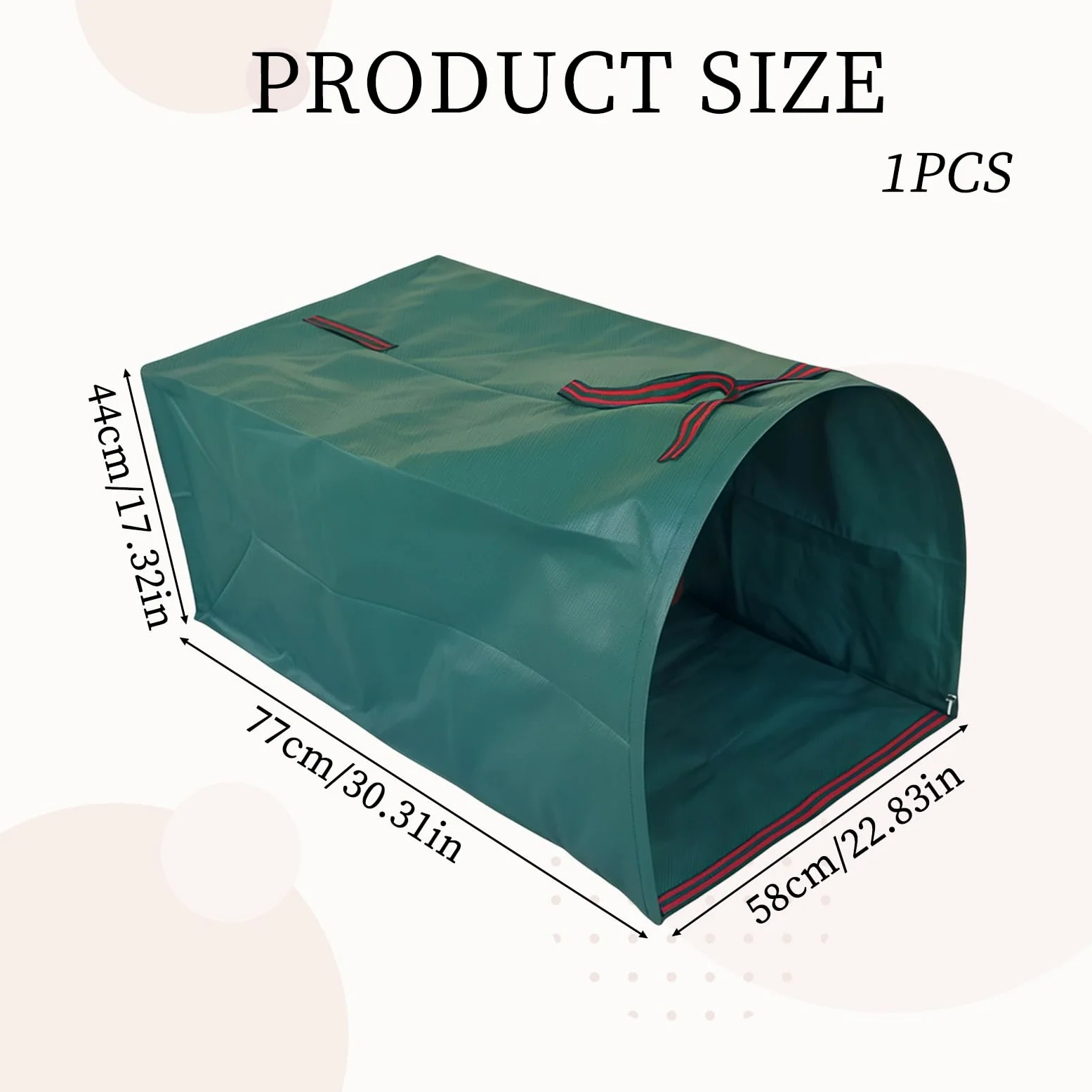 NICENEEDED Lot de 2 sac Réutilisable pour Déchets Verts de 53 litres Sacs de Jardin avec Poignées Renforcées Sacs à Feuilles de Jardin en Polypropylène Résistant Pliables pour la Collecte des Feuilles