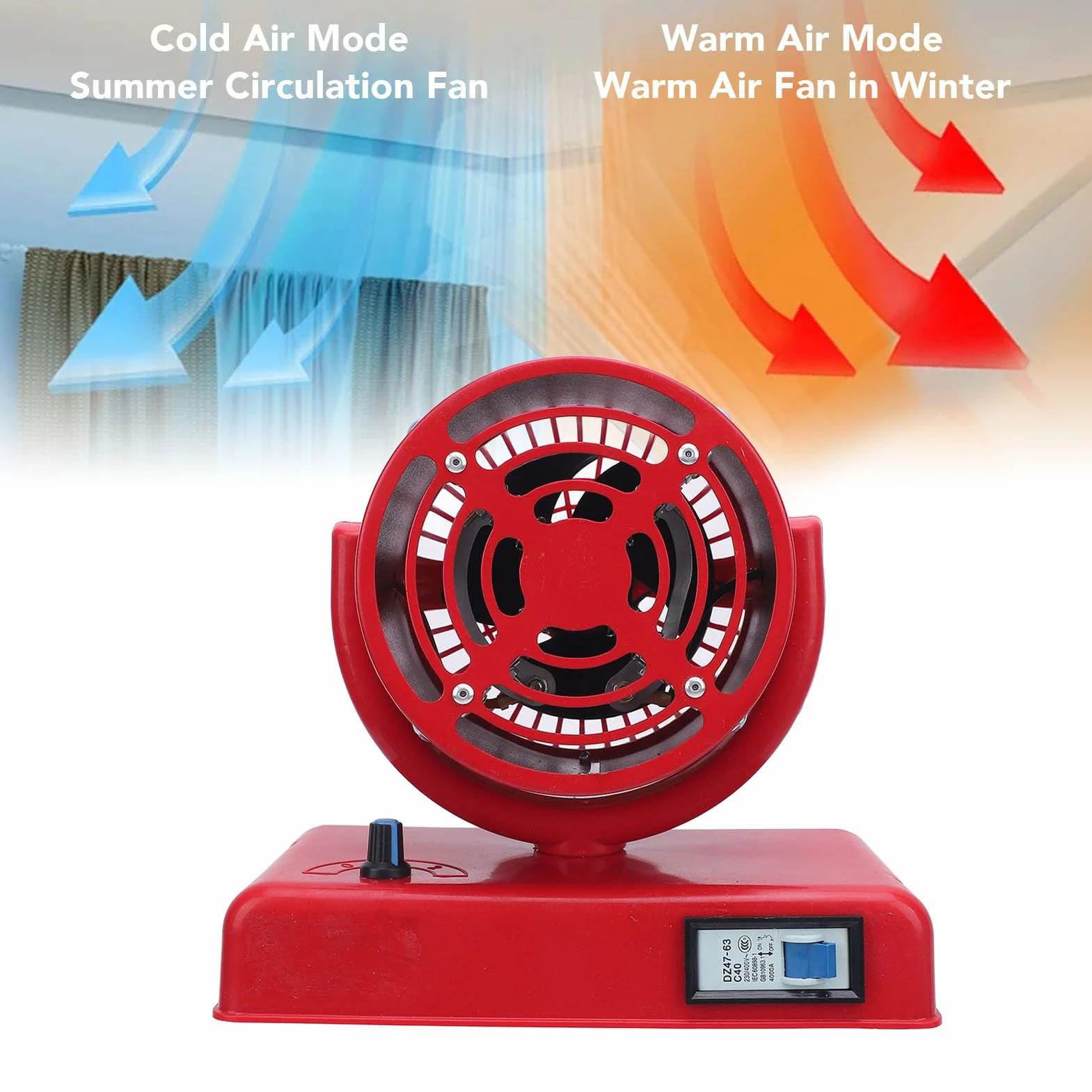 Réchauffeur d'Air Portable 12V 300W 2 en 1 Ventilateur Chauffage Refroidissement Multifonctionnel