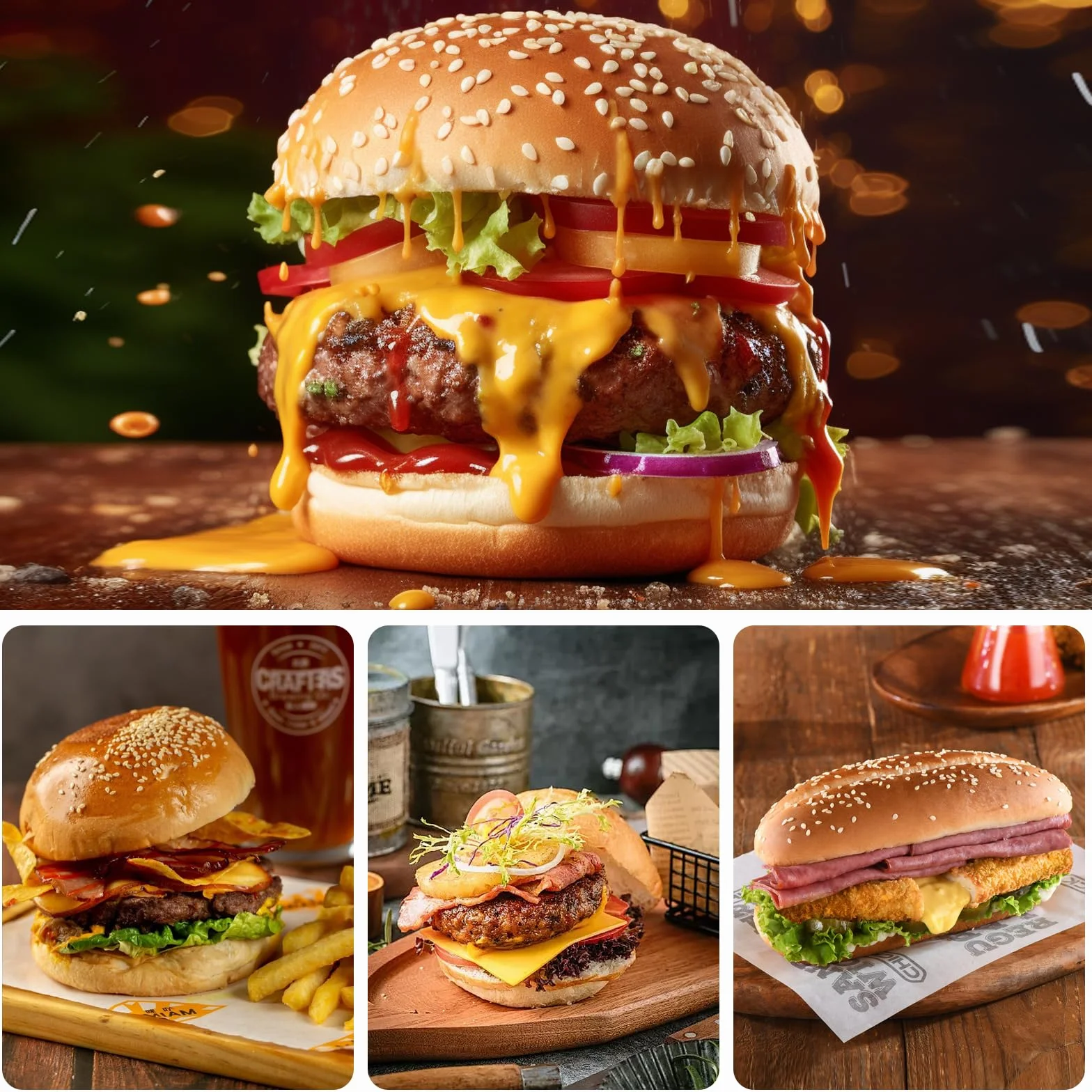Presse à Burger en Aluminium avec 100 Papier Silicone, Moule à Viande pour Hamburgers