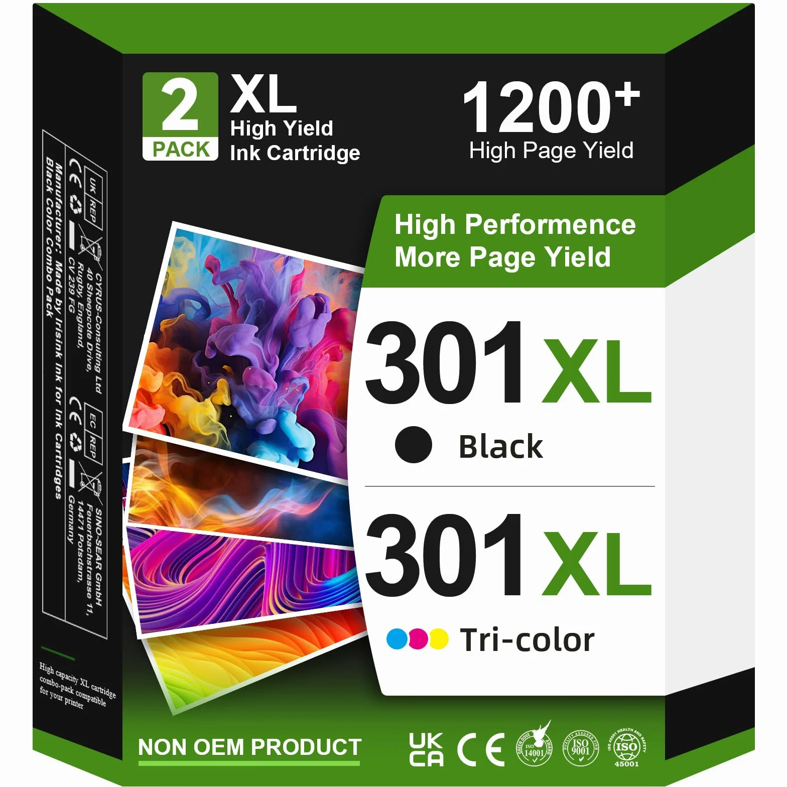 Cartouches d'encre HP 301XL Noir et Couleur pour Envy 4500, DeskJet 2050, OfficeJet 2620