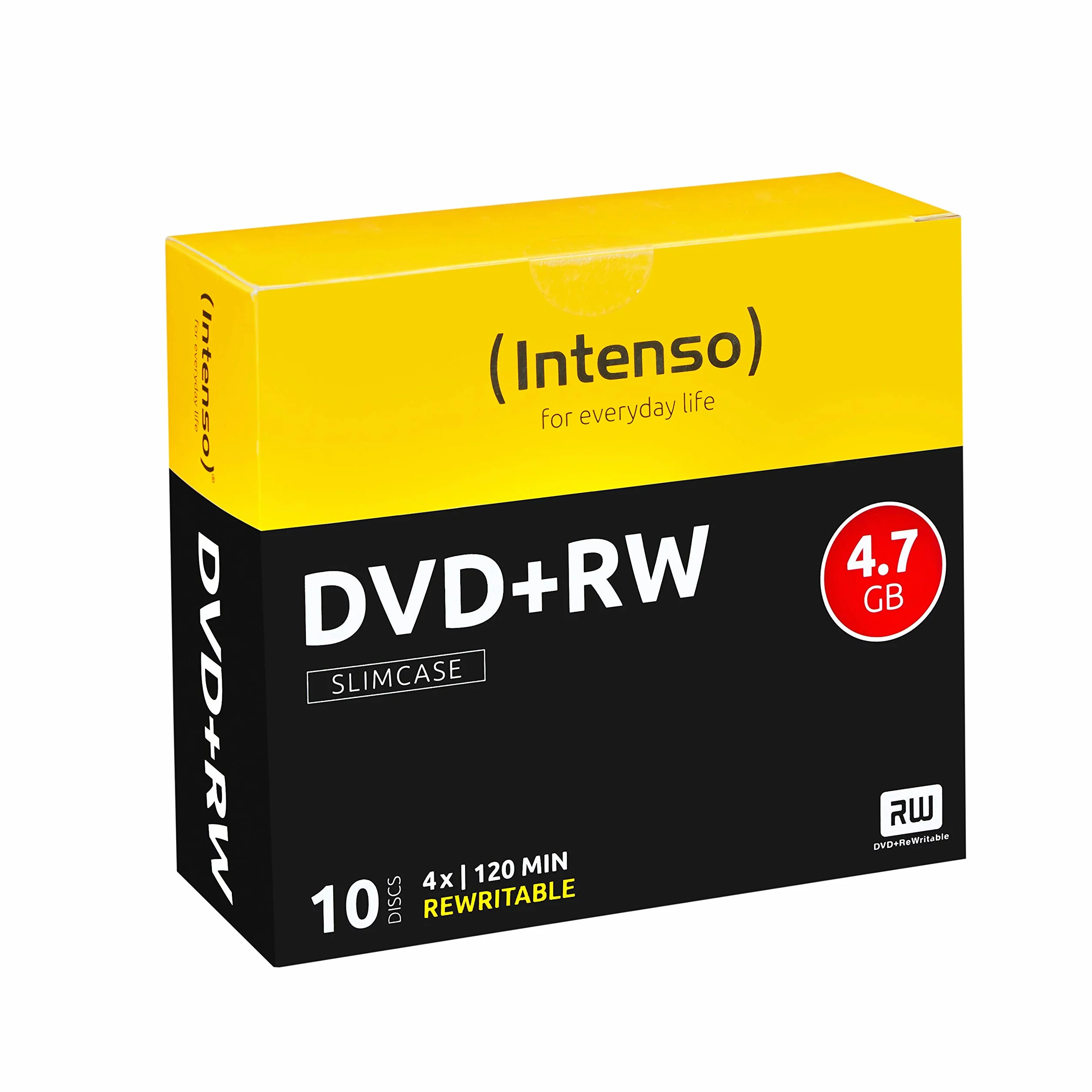 DVD RW 4,7 GB 4x anti-scratch cake box pack de 10