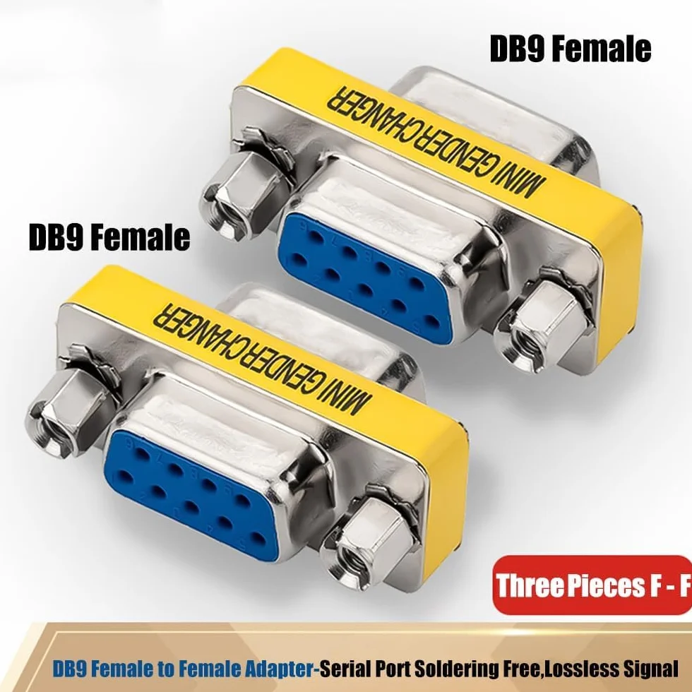 Connecteur Adaptateur DB9 Femelle à Femelle RS232 9 Broches