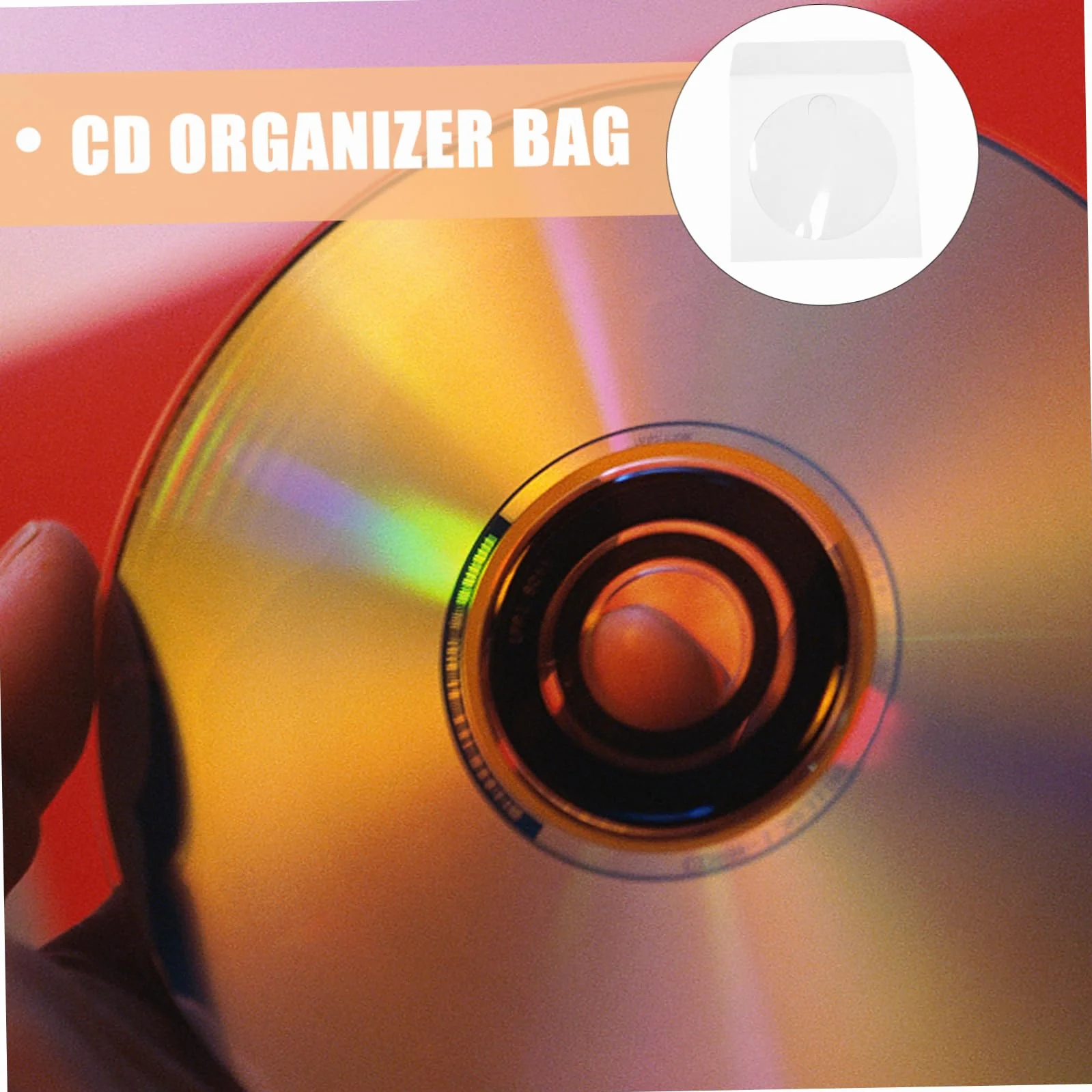 SHINEOFI 100 pièces Enveloppes Papier Résistant pour CD DVD Rangement Protection Rayures Humidité Maison Bureau