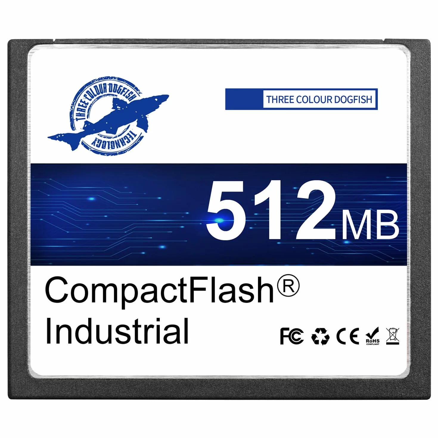 Dogfish Carte Mémoire CF Type I Haute Performance 512 Mo Compact Flash FAT16