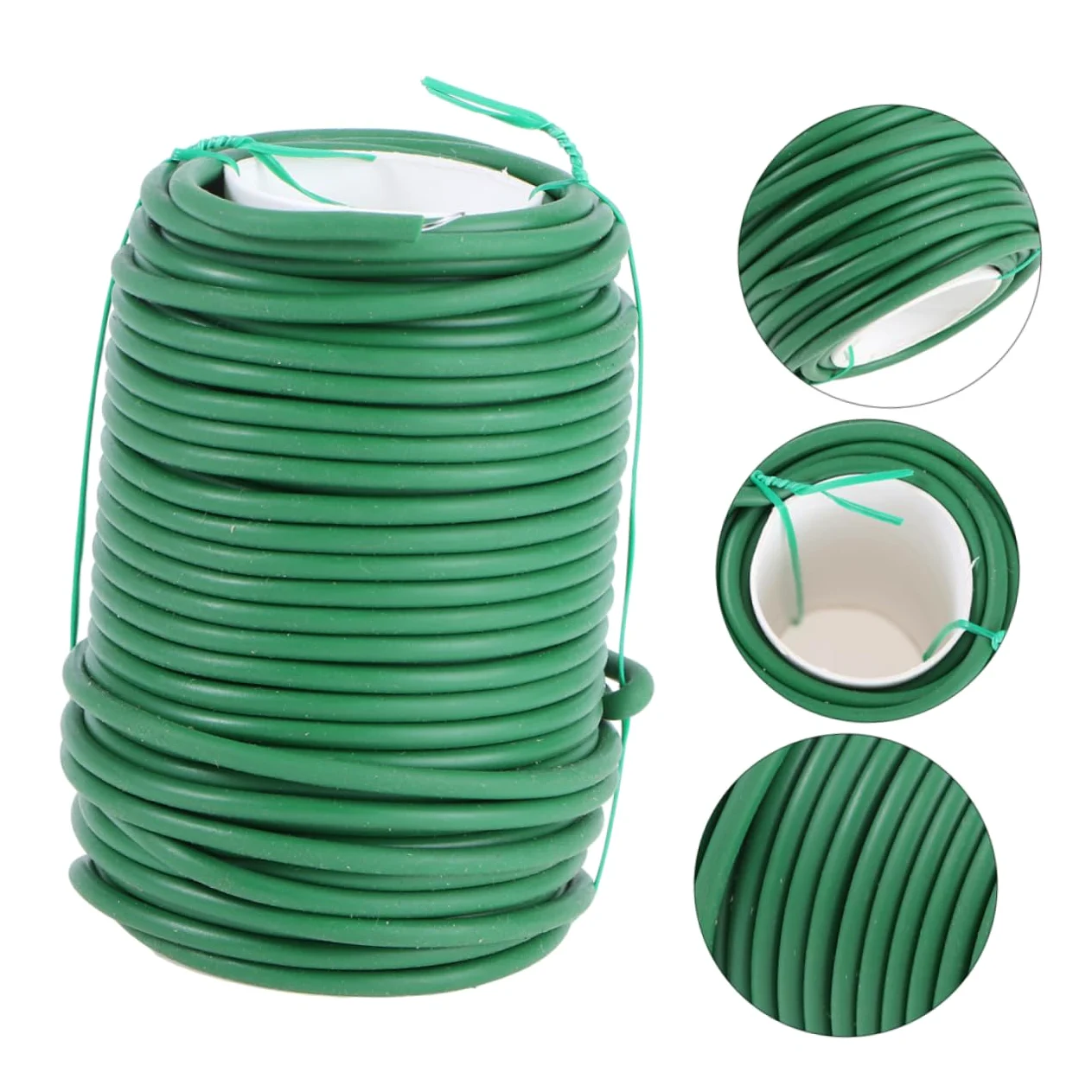 Happyyami Jardinage Verts pour Attacher Vigne et Fleurs 2 Rouleaux de Liens en TPR et Fer Accessoires Pratiques pour Sécuriser Plantes Jardin