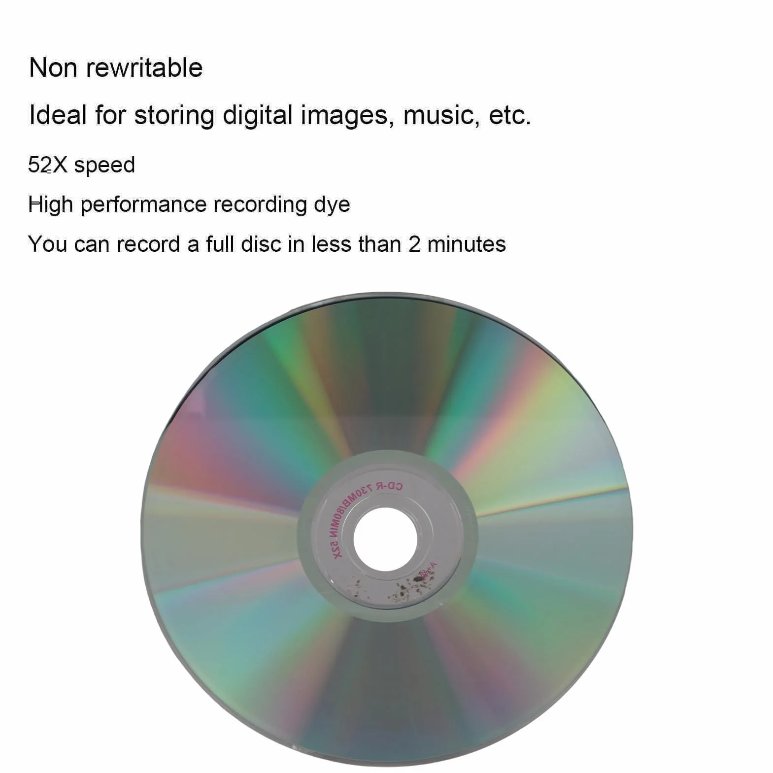 CD R Disques Vierges 52X 730 Mo Enregistrable 10 pièces
