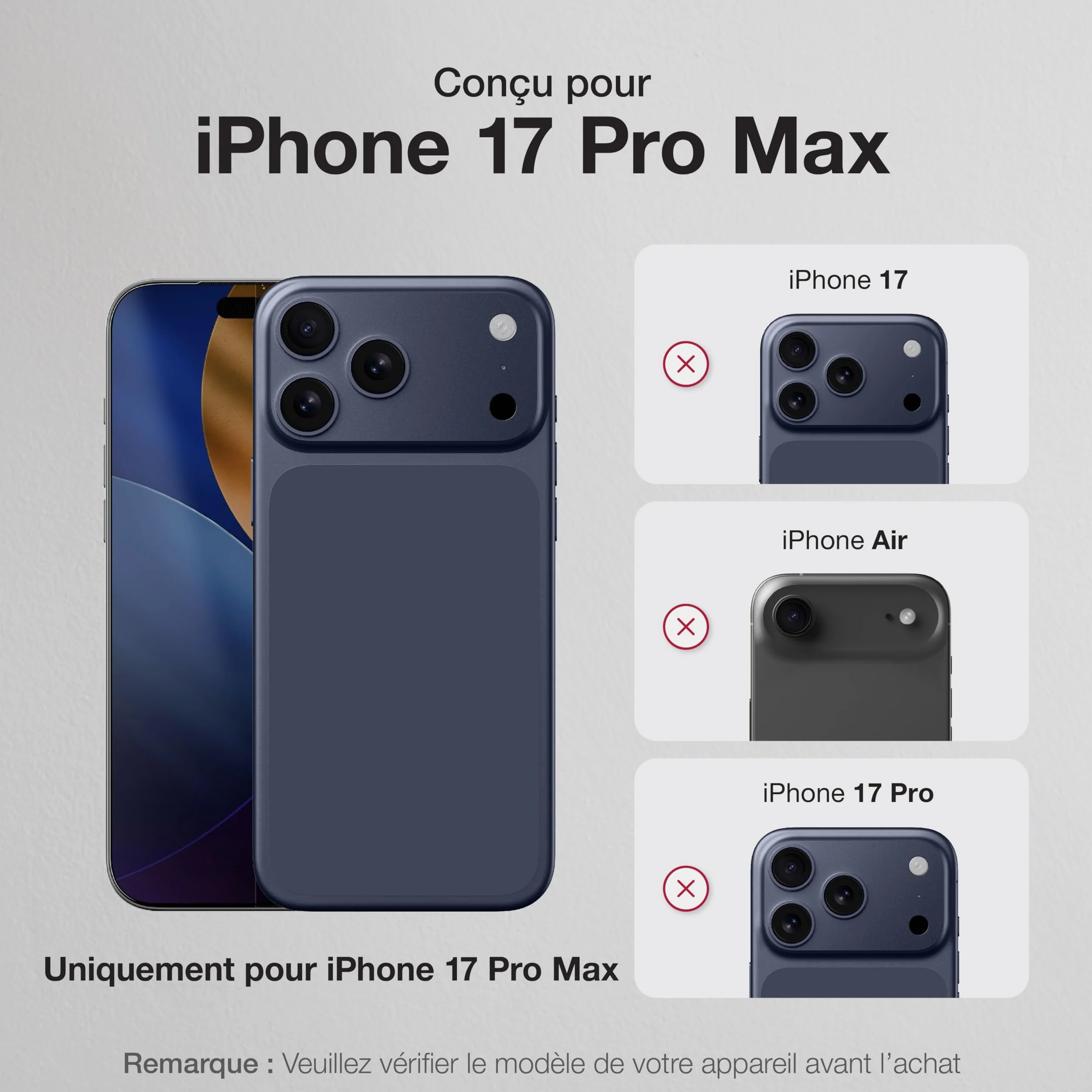 AMAZINGthing pour iPhone 17 Pro Max protecteur d’écran verre trempé 9H Anti Lumière Bleue lot de 2