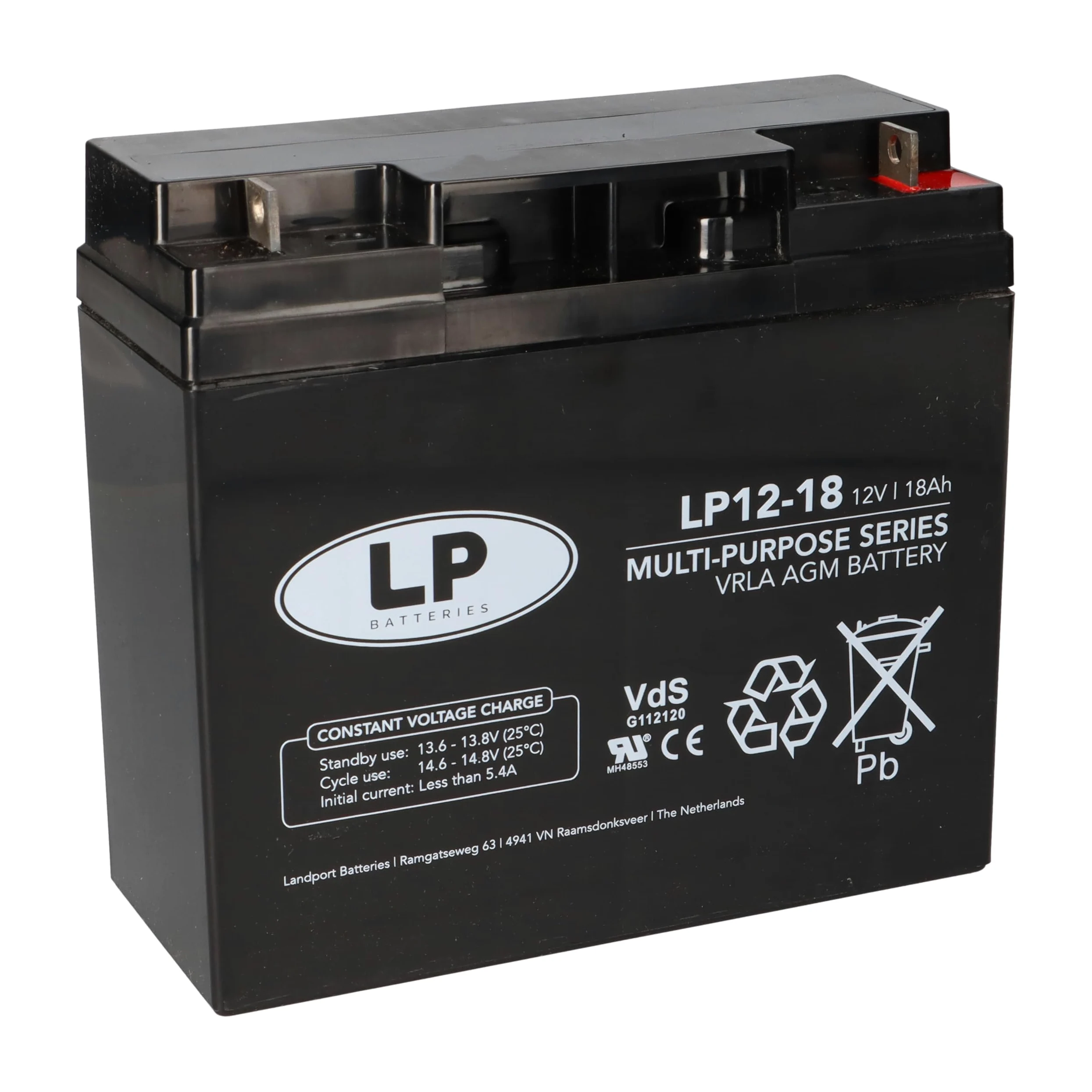 Batterie 18 Ah, 12 V AGM, batterie au plomb, résistante aux cycles, convient pour tondeuse à gazon, tracteur à gazon, tondeuse autoportée, bateau, scooter 17 Ah 19 Ah 20 Ah 22 Ah 23 Ah