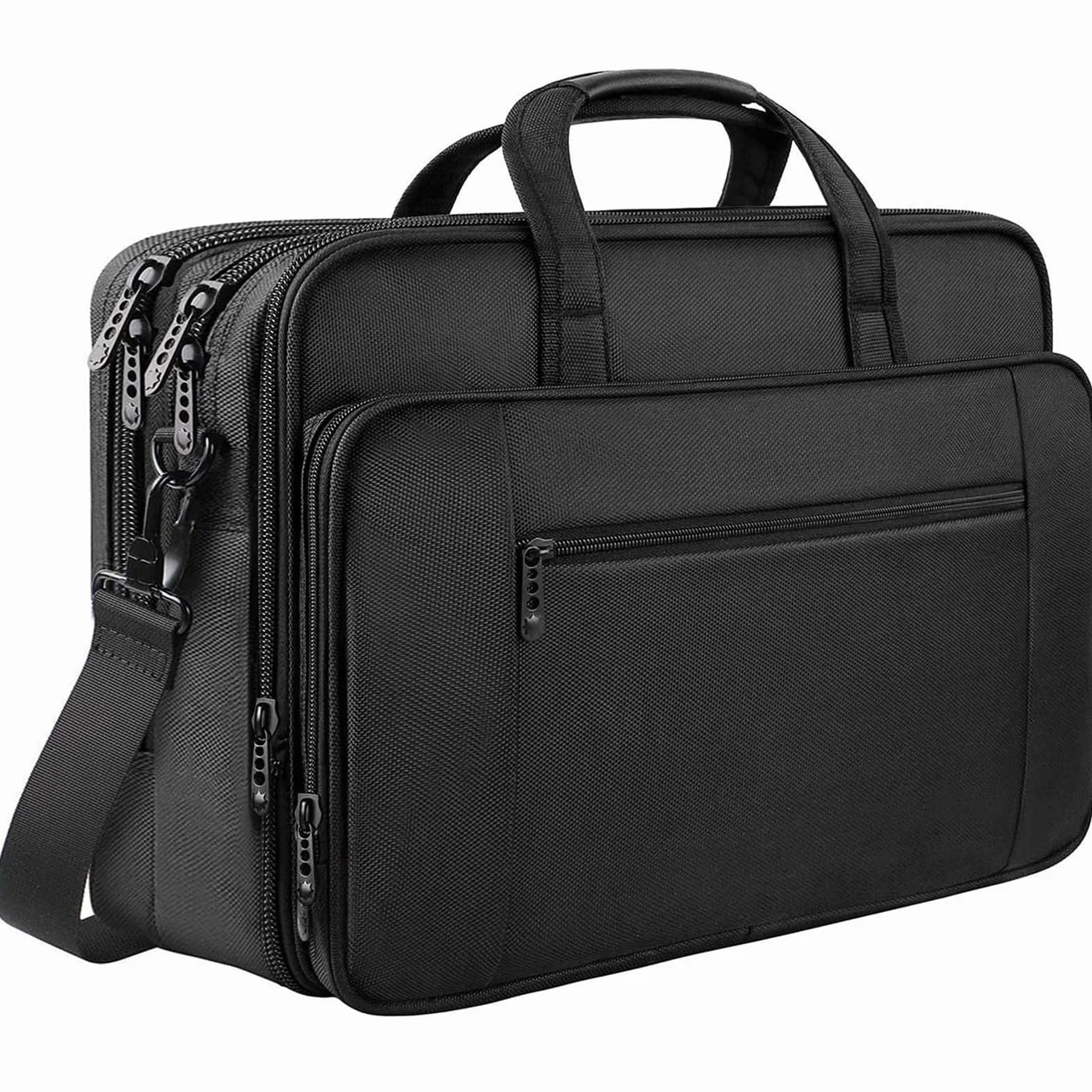 Mancro Sacoche Ordinateur Portable 17 Pouces, Mallette d'Affaires étanche Multifonctionnelle Noir