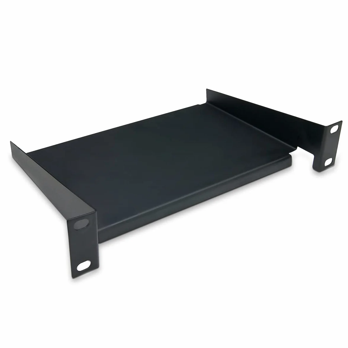 WAYTEX Etagère Rack 10 Pouces Plateau Tablette Baie de Brassage Métal Noir