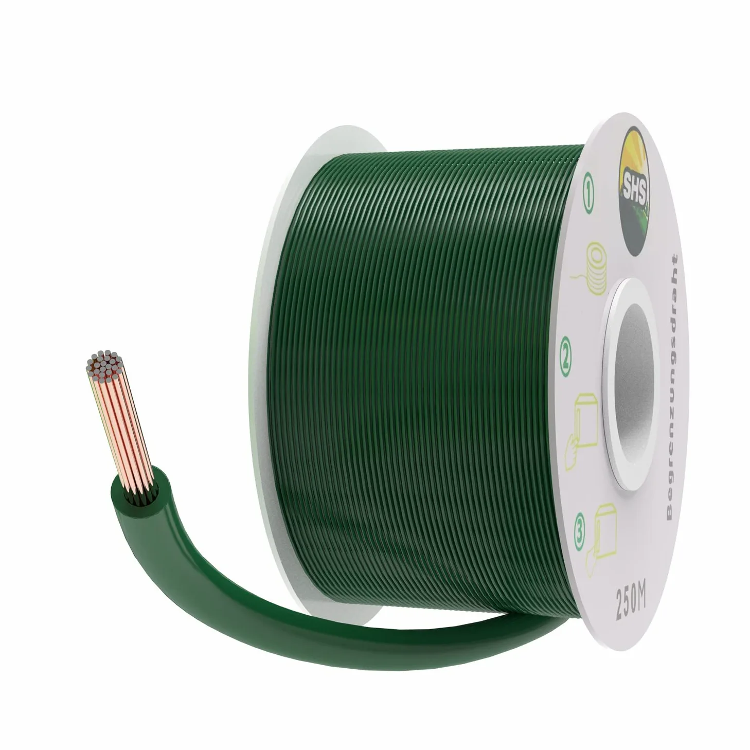 Câble de délimitation de 250 m + 750 Piques de Terre + 10 connecteurs de câble pour tondeuses à Gazon robotiques, Ensemble de Fils de délimitation pour câbles de Recherche, Compatible avec