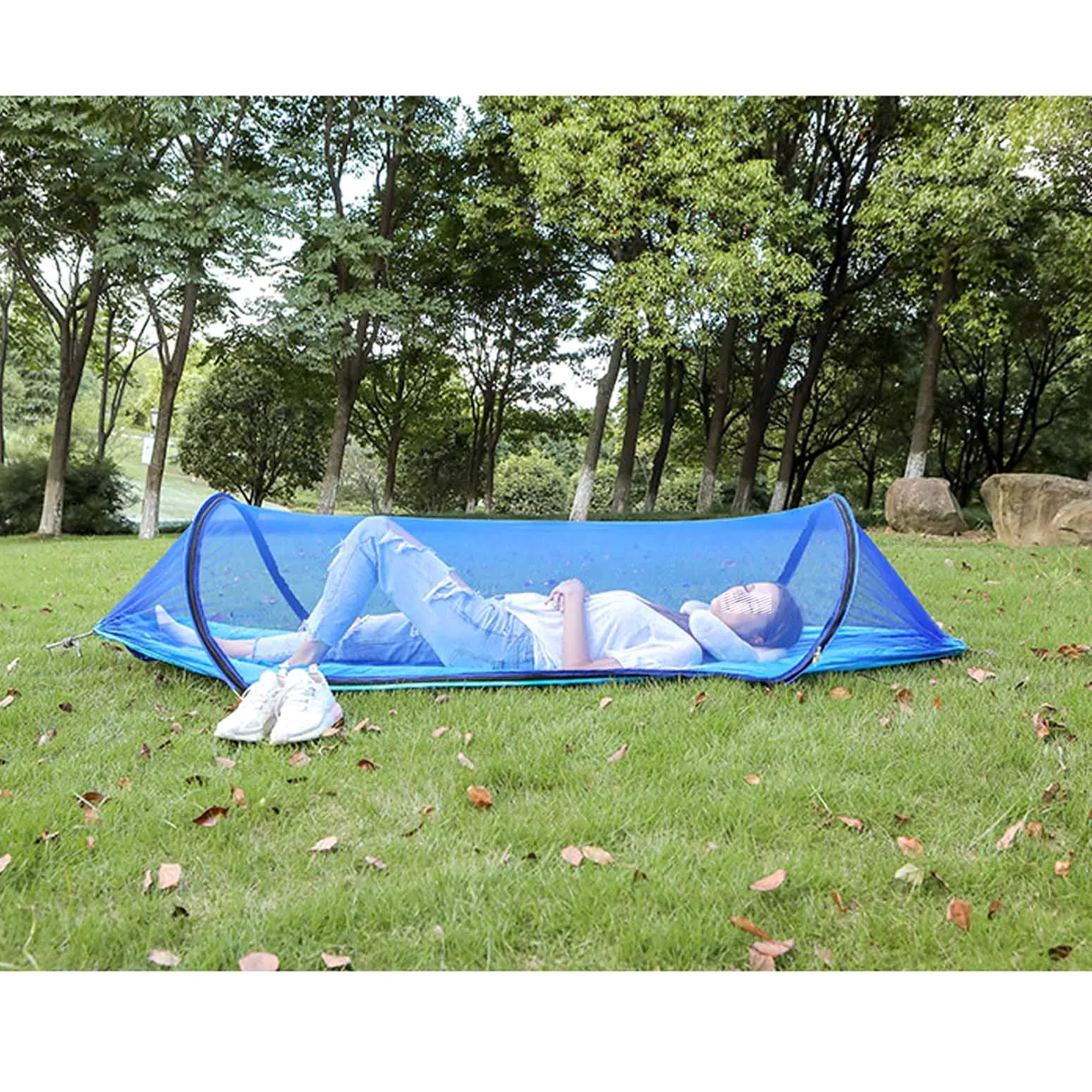 Hamac Portable, Hamac Pliable avec Sac De Rangement, Filet De Fil Respirant Crypté, Peut Supporter 440 LB, Convient pour La Plage, Le Camping, Les Voyages,Vert,47 * 94 inches