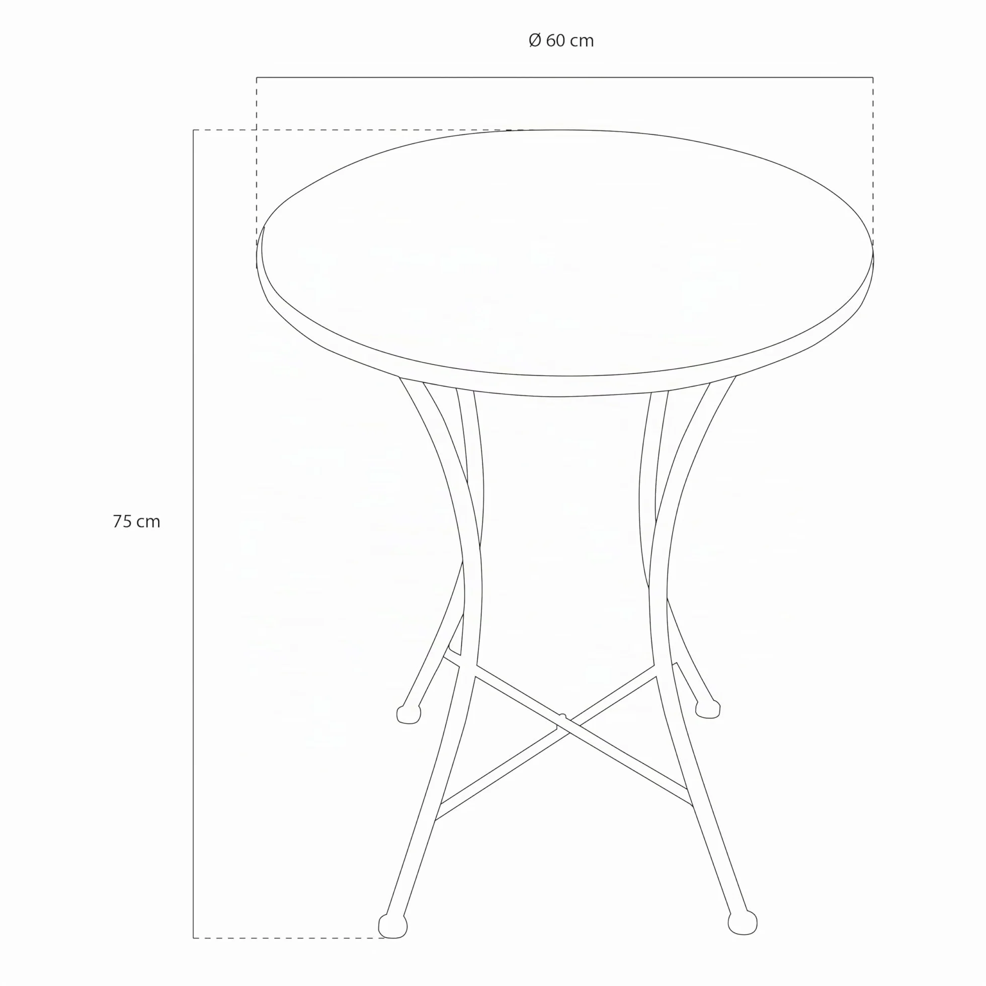 AXI Amélie Ensemble Bistro Extérieur Beige Sable Table et 2 Chaises Jardin