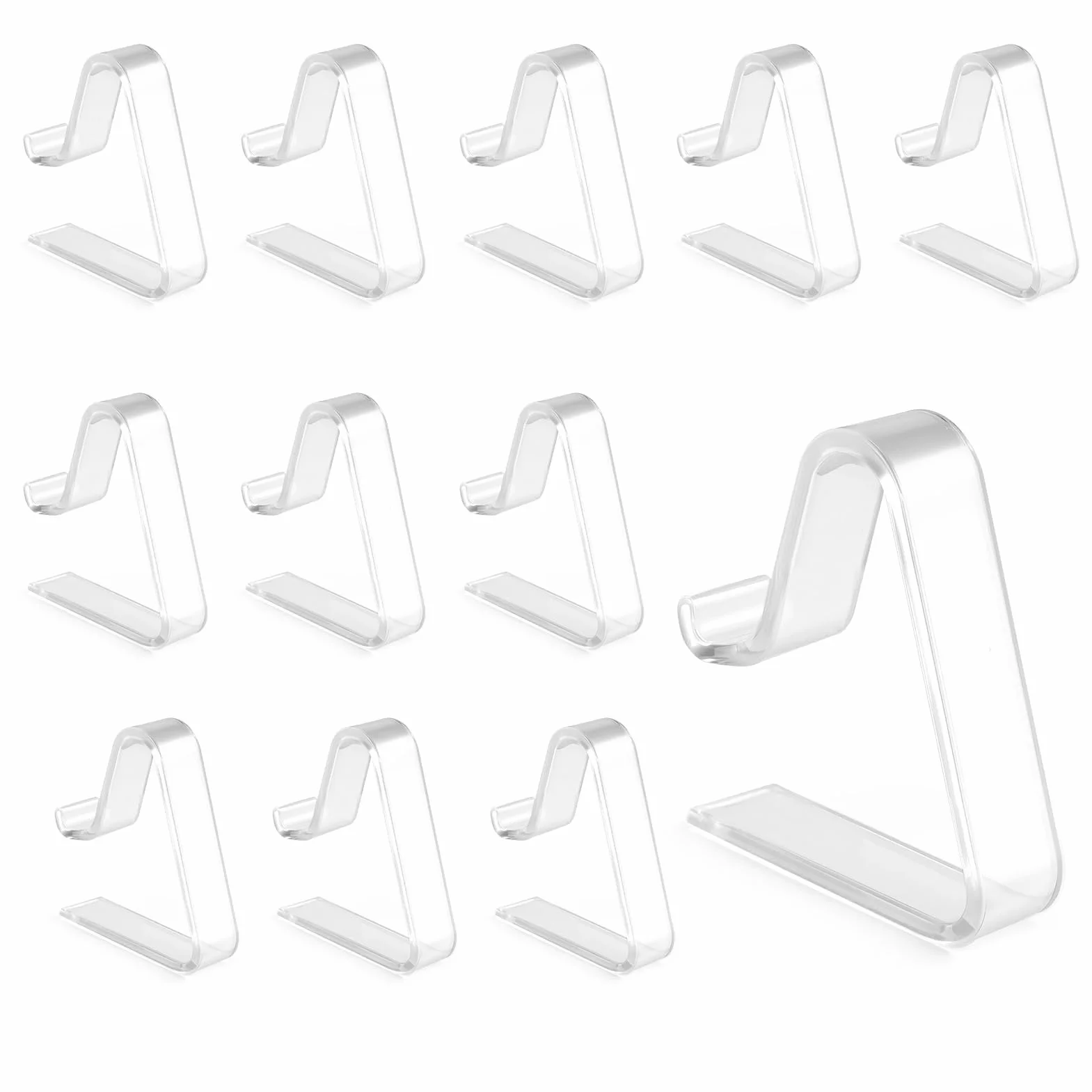 Pince à Nappe en Plastique Transparent 12pces, Attache Nappe pour Tables 3,5-5,5 cm, Accroche Nappe Extérieur