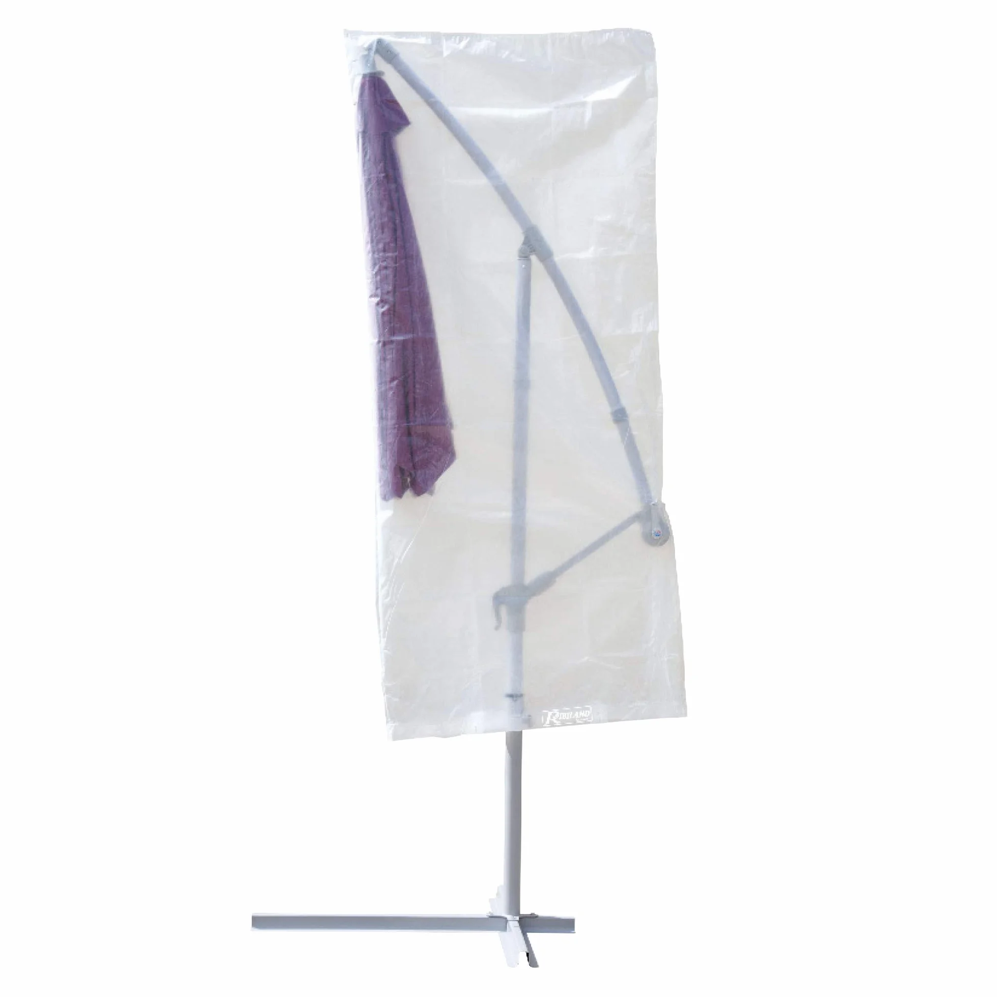 Ribiland Housse de Protection Pour Parasol Transparente 100 x 225 cm Résistante aux UV